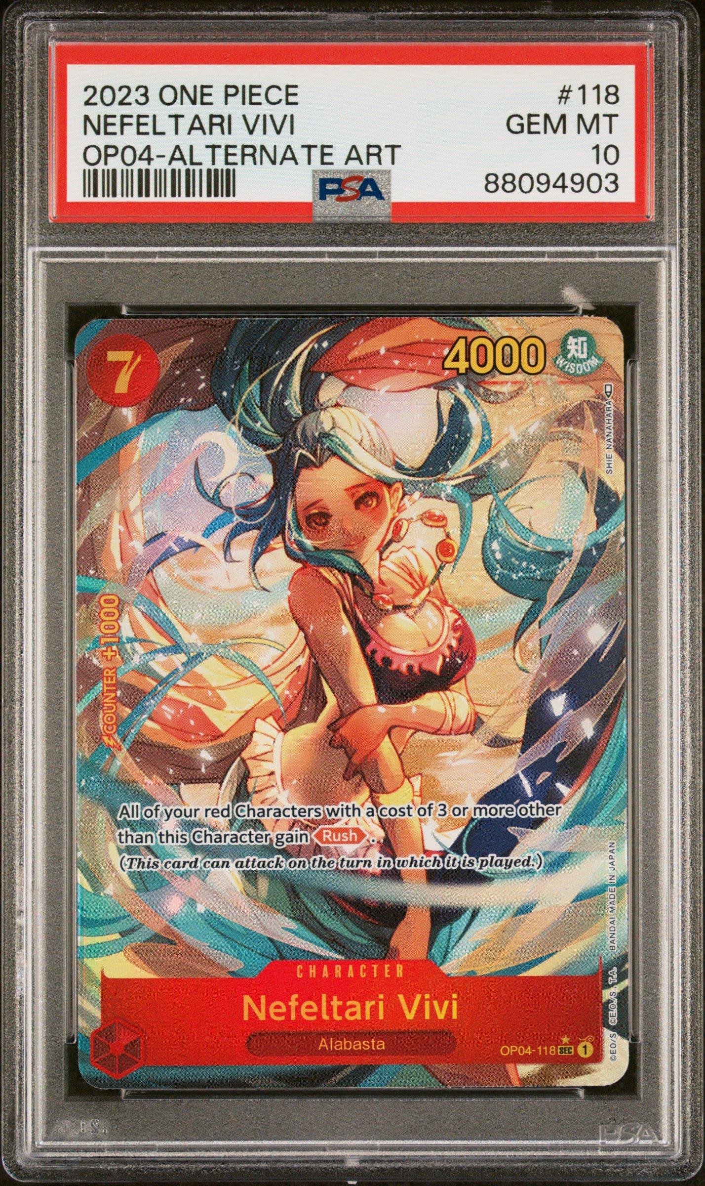 2023 ワンピース NEFELTARI VIVI PSA 10 PSA 10 MINT JAPANESE ONE PIECE 2023 NEFELTARI VIVI OP04-001