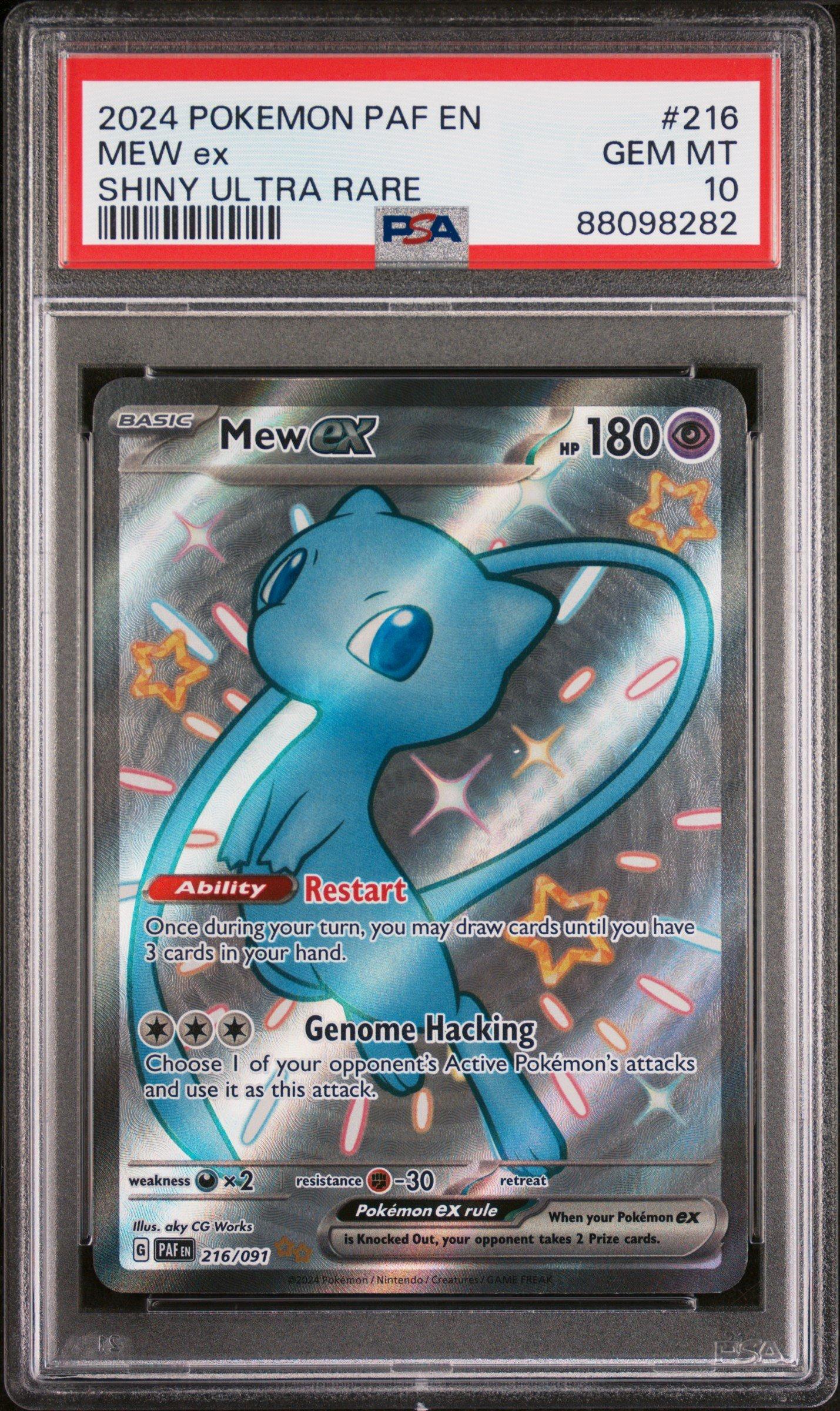 2024 Pokemon Paf En-paldean Fates 216 Mew Ex Shiny Ultra Rare PSA