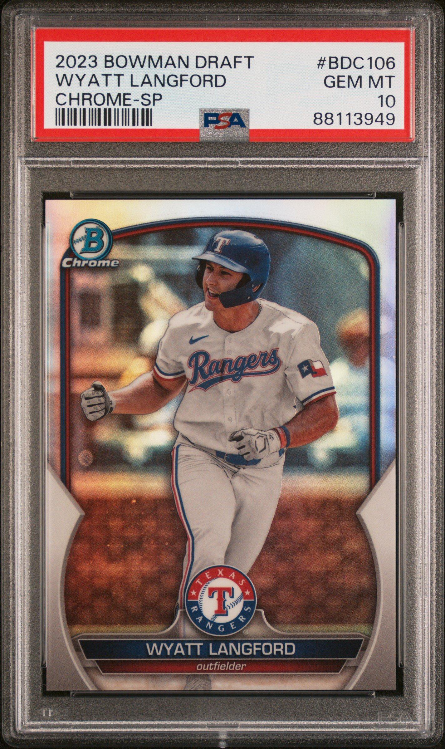 2023 Bowman Draft Bdc106 Wyatt Langford PSA 10