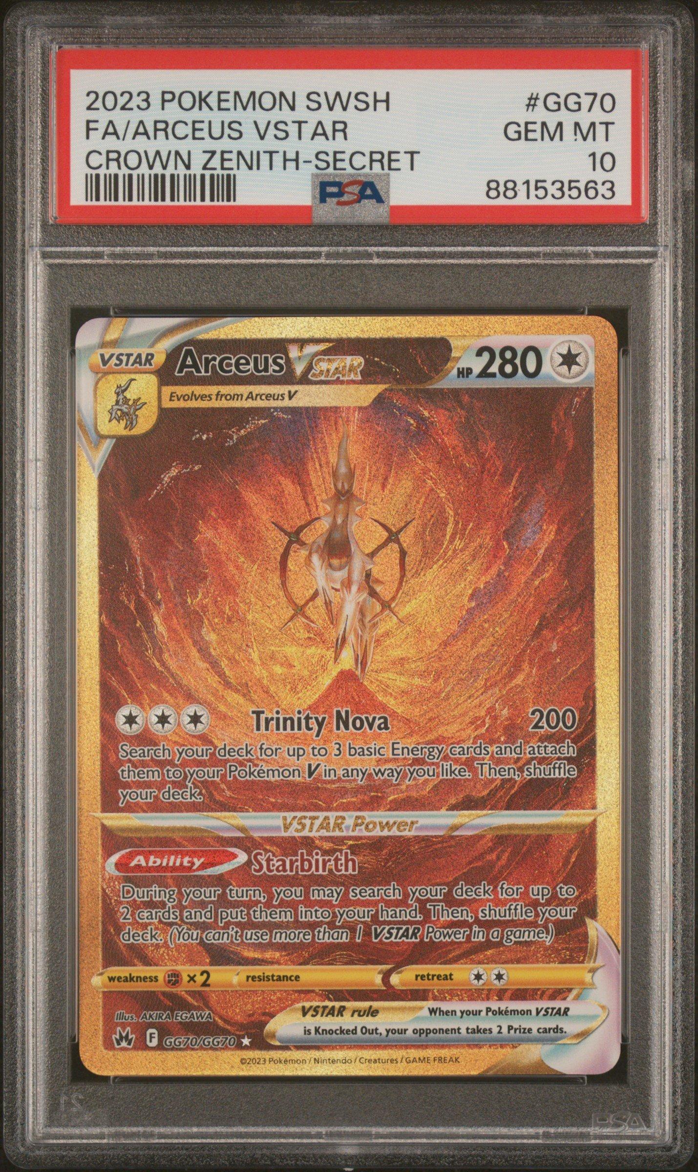 2023 Pokemon Sword And Shield Crown Zenith Gg70 Full Art/arceus