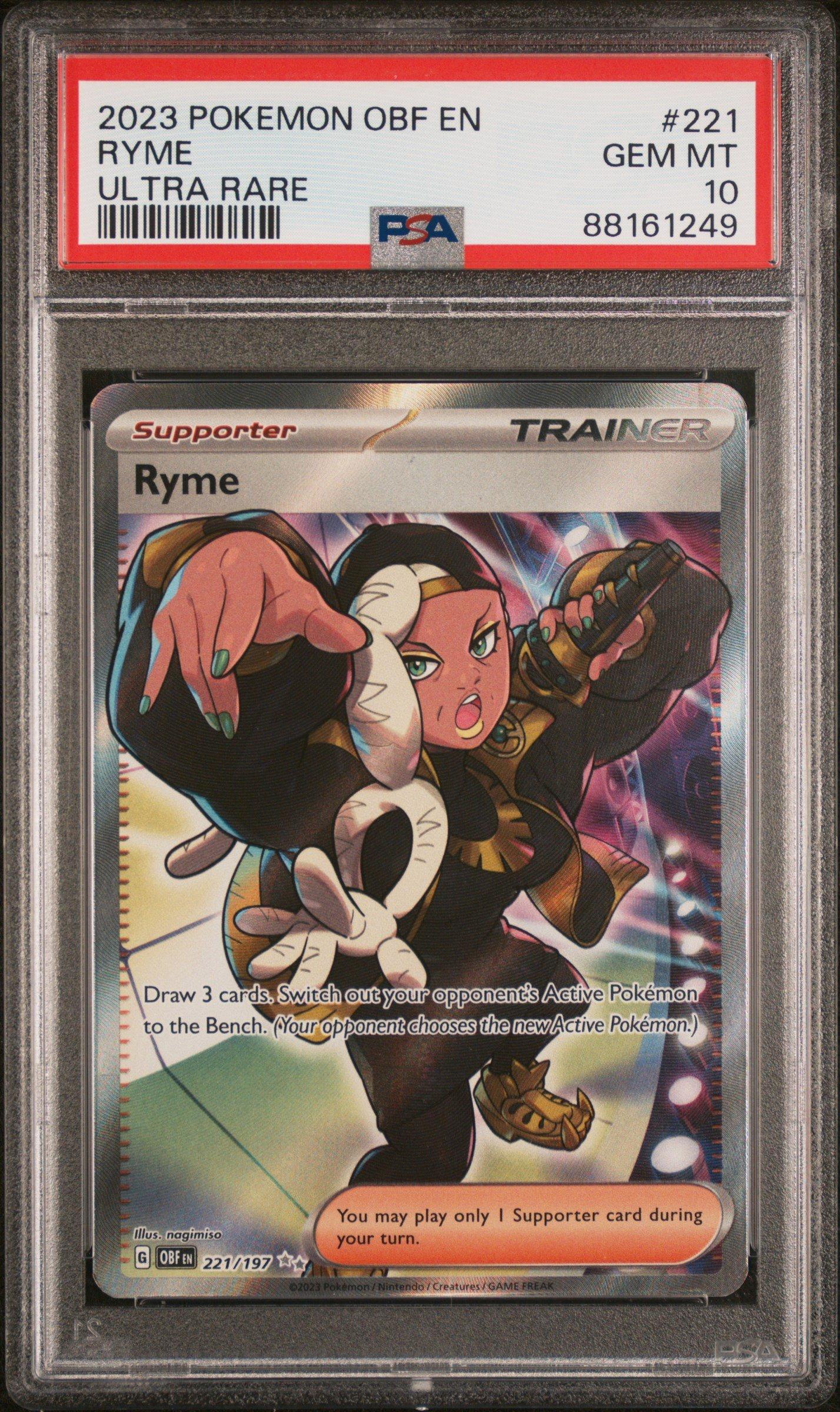 2023 Pokemon Obf En-obsidian Flames 221 Ryme Ultra Rare PSA 10