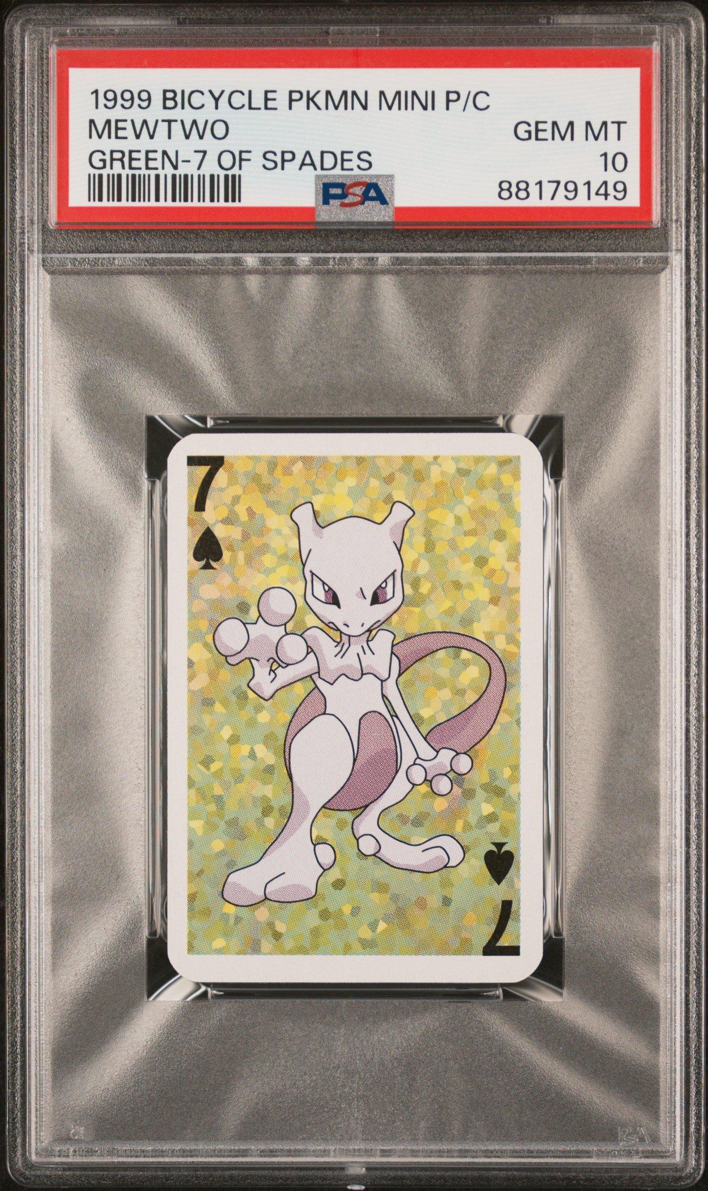 1999 遊戯王OCG 山　マウンテン 初期　GEM MT PSA10 1999 Bicycle Pokemon Mini Playing Cards Green Deck Mewtwo 7 Of