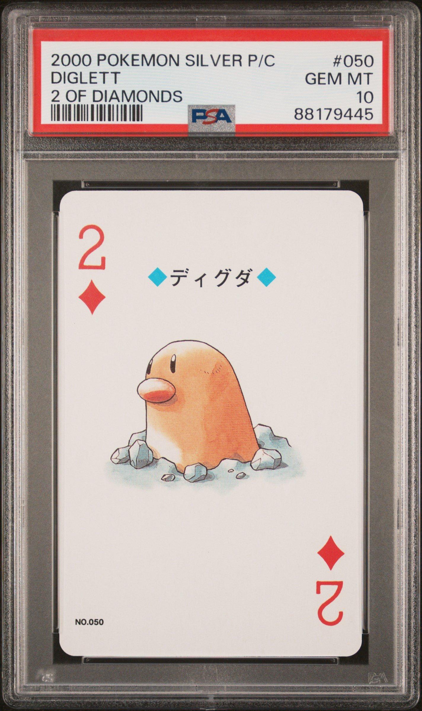 2000 Pokemon Silver Version Playing Cards 050 Diglett 2 Of Diamonds PSA 10  Graded Card | GameStop