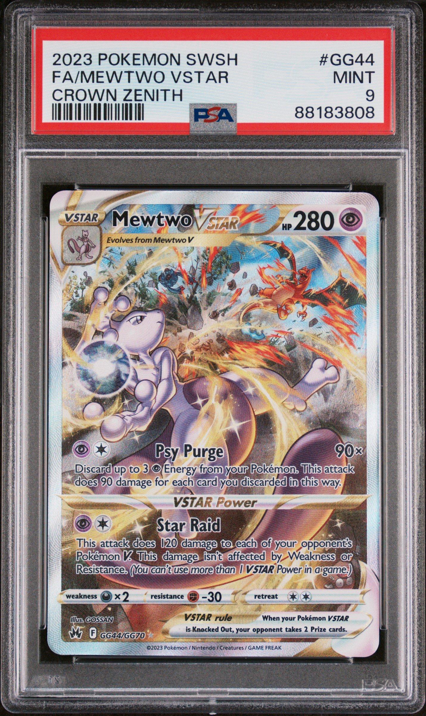 2023 Pokemon Sword And Shield Crown Zenith Gg44 Full Art/mewtwo