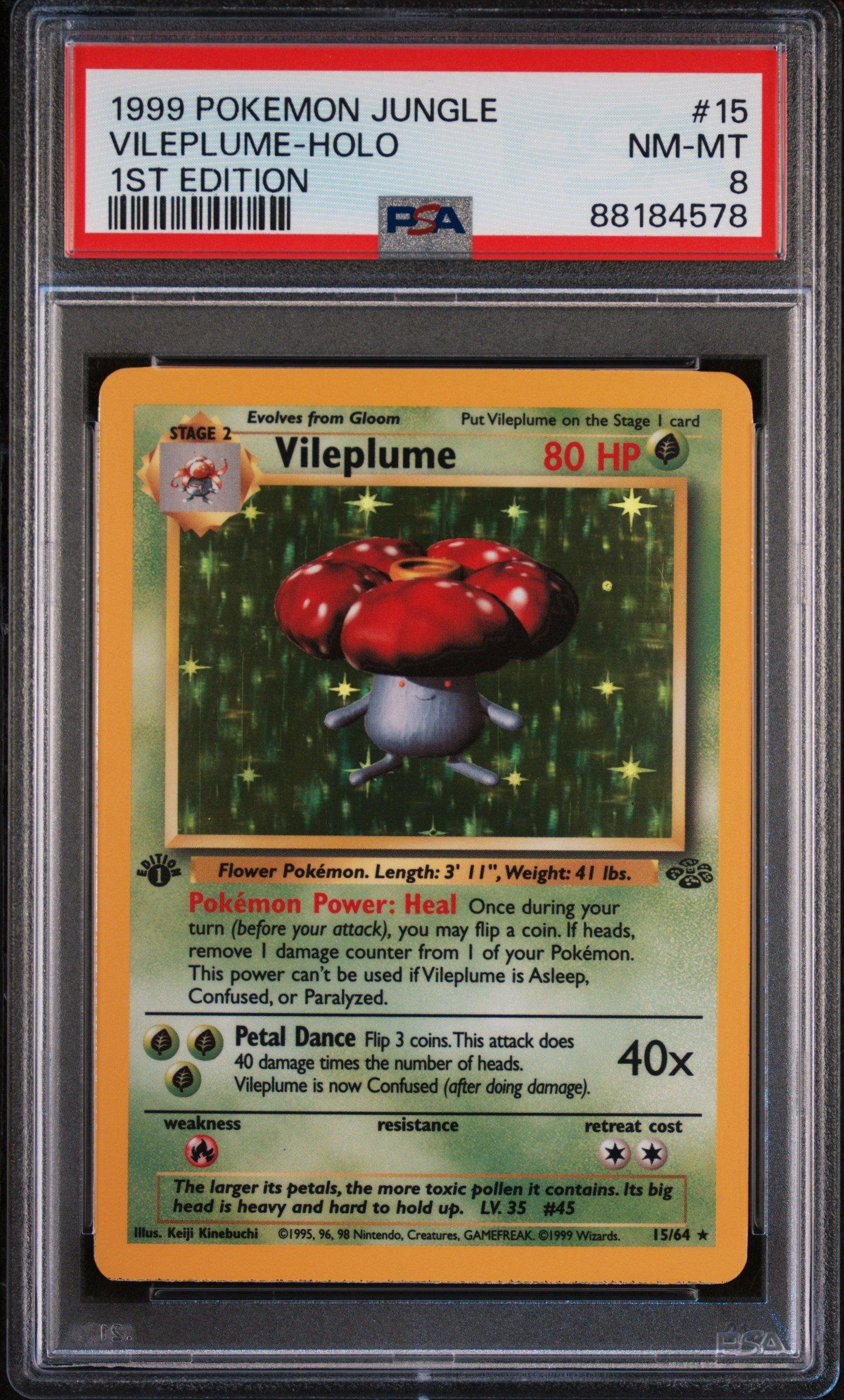 1999 Pokemon Jungle 15 Vileplume-holo 1st Edition PSA 8 Graded Card |  GameStop