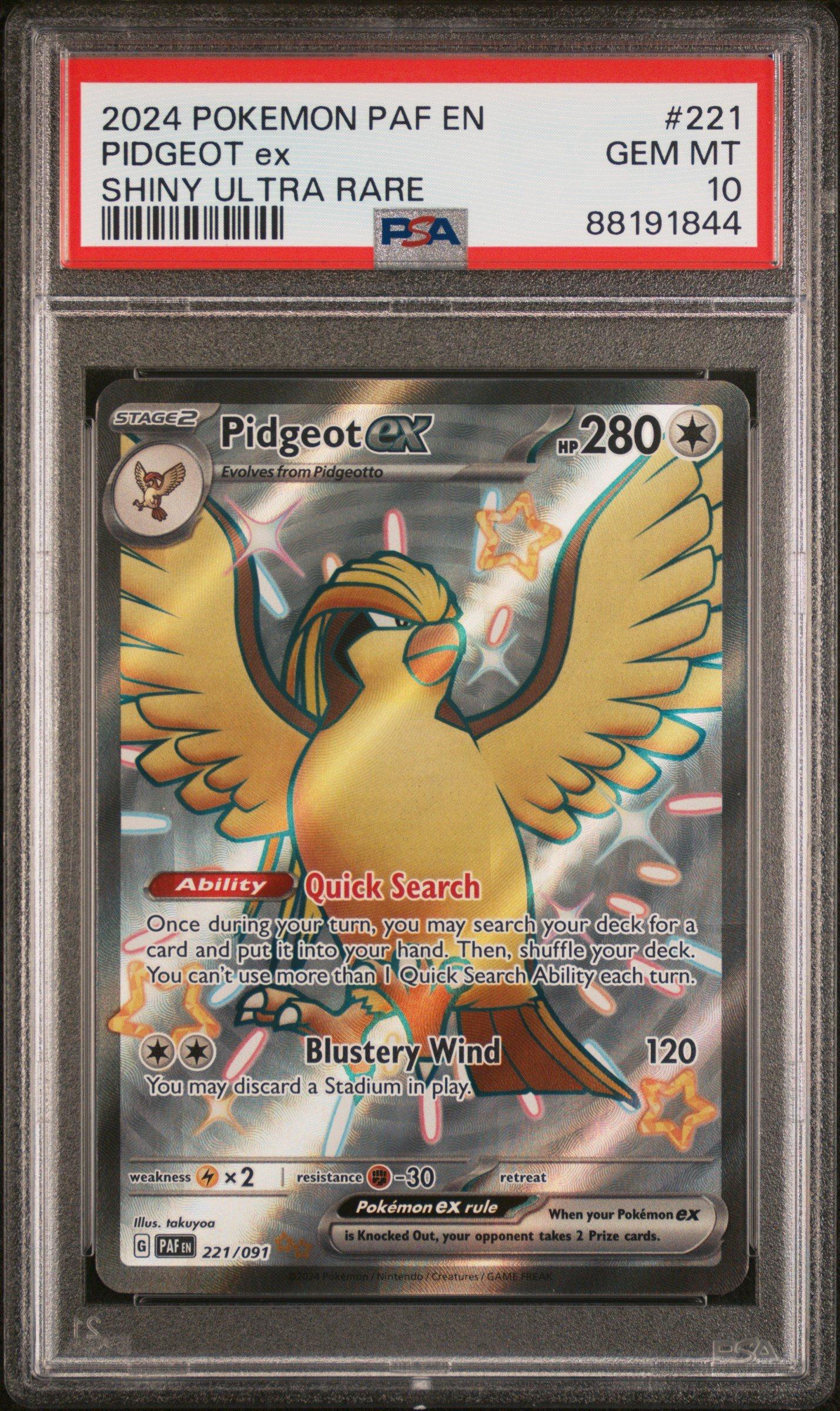 rare pidgeot pokemon card Pidgeot ex - 221/091 Shiny Full Art Ultra Rare main image 0