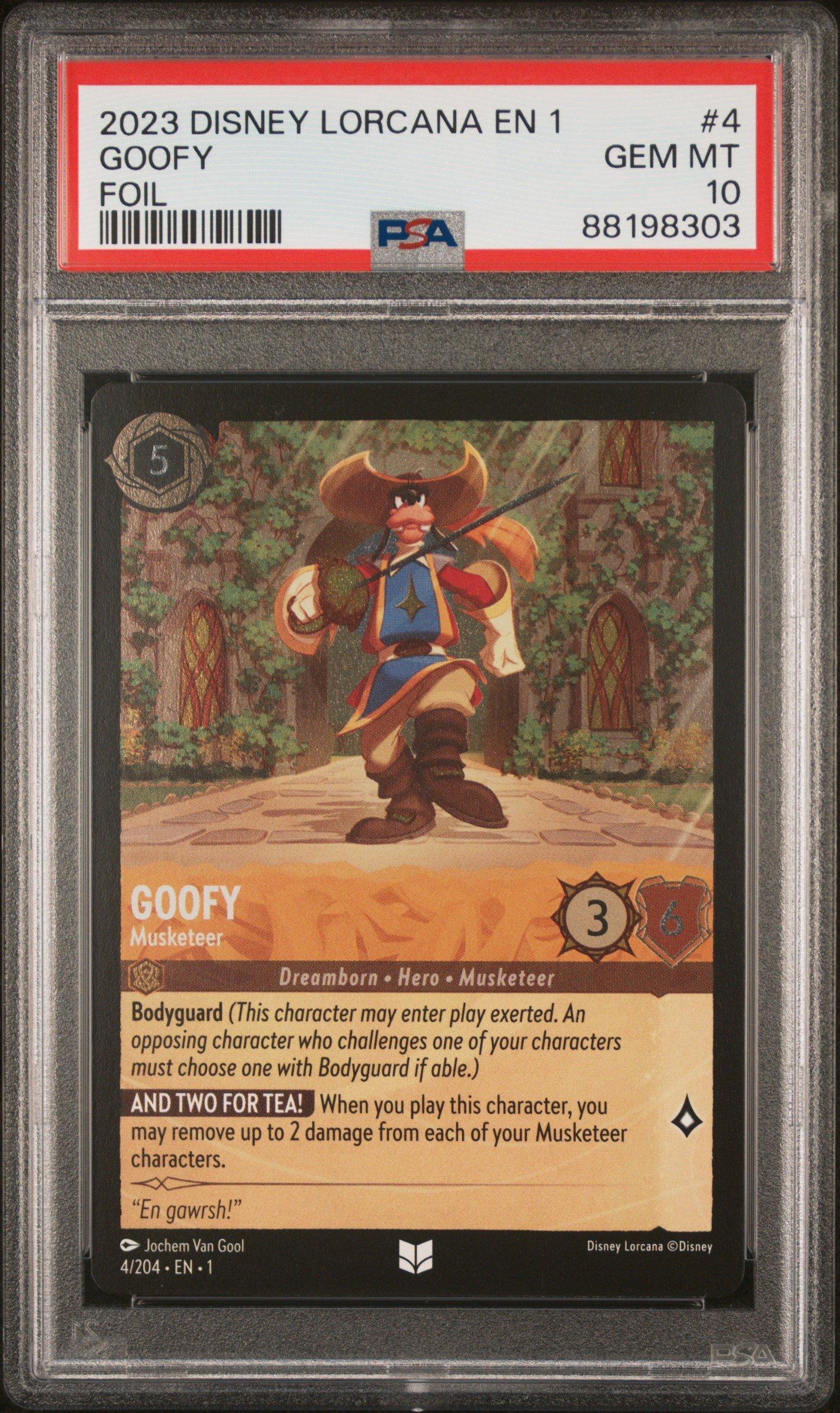 2023 Disney Lorcana En 1-the First Chapter 4 Goofy - Musketeer Foil PSA 10