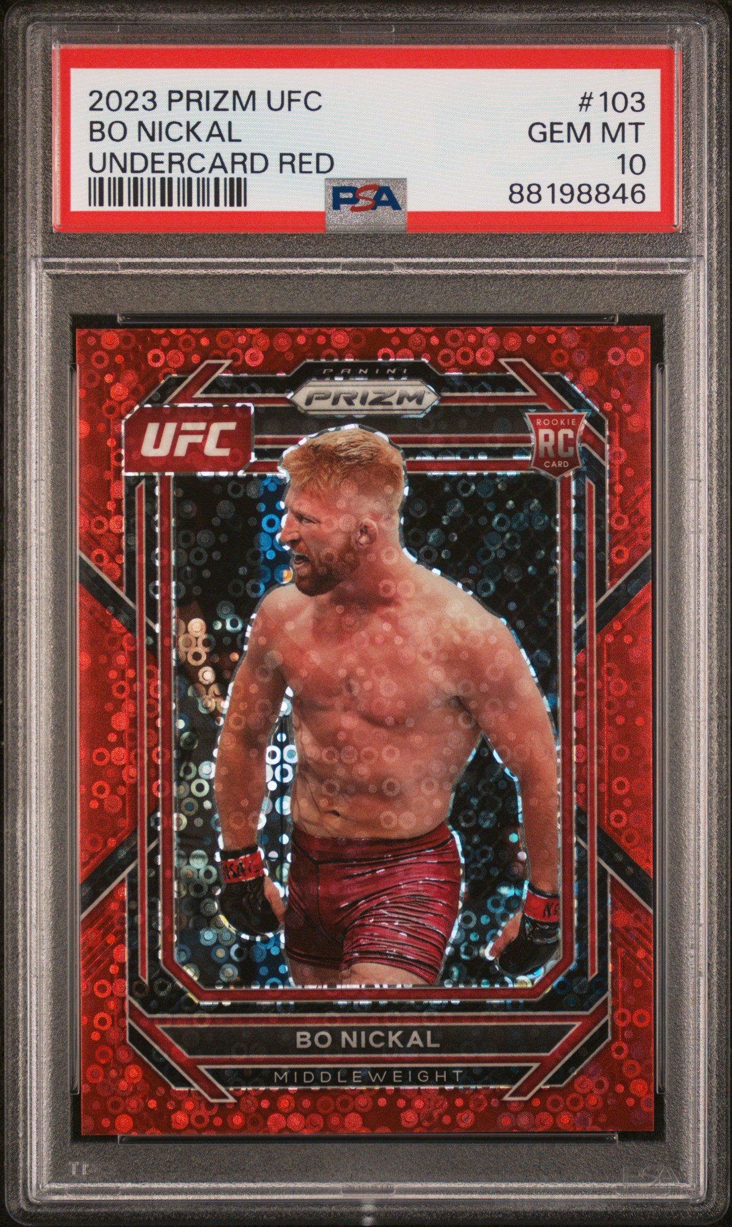 2023 Panini Prizm Ufc 103 Bo Nickal Undercard Red PSA 10