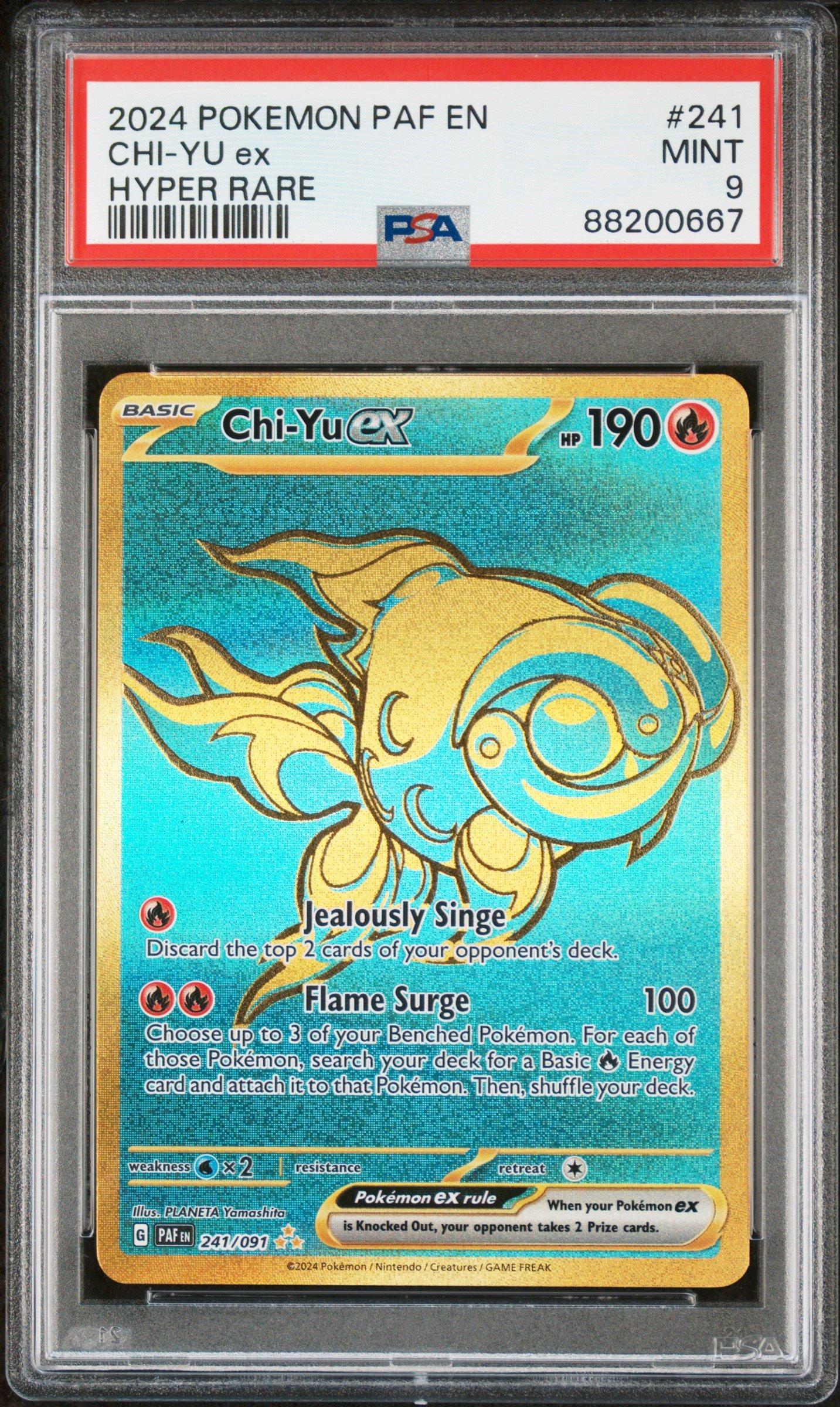 2024 Pokemon Paf En-paldean Fates 241 Chi-yu Ex Hyper Rare PSA