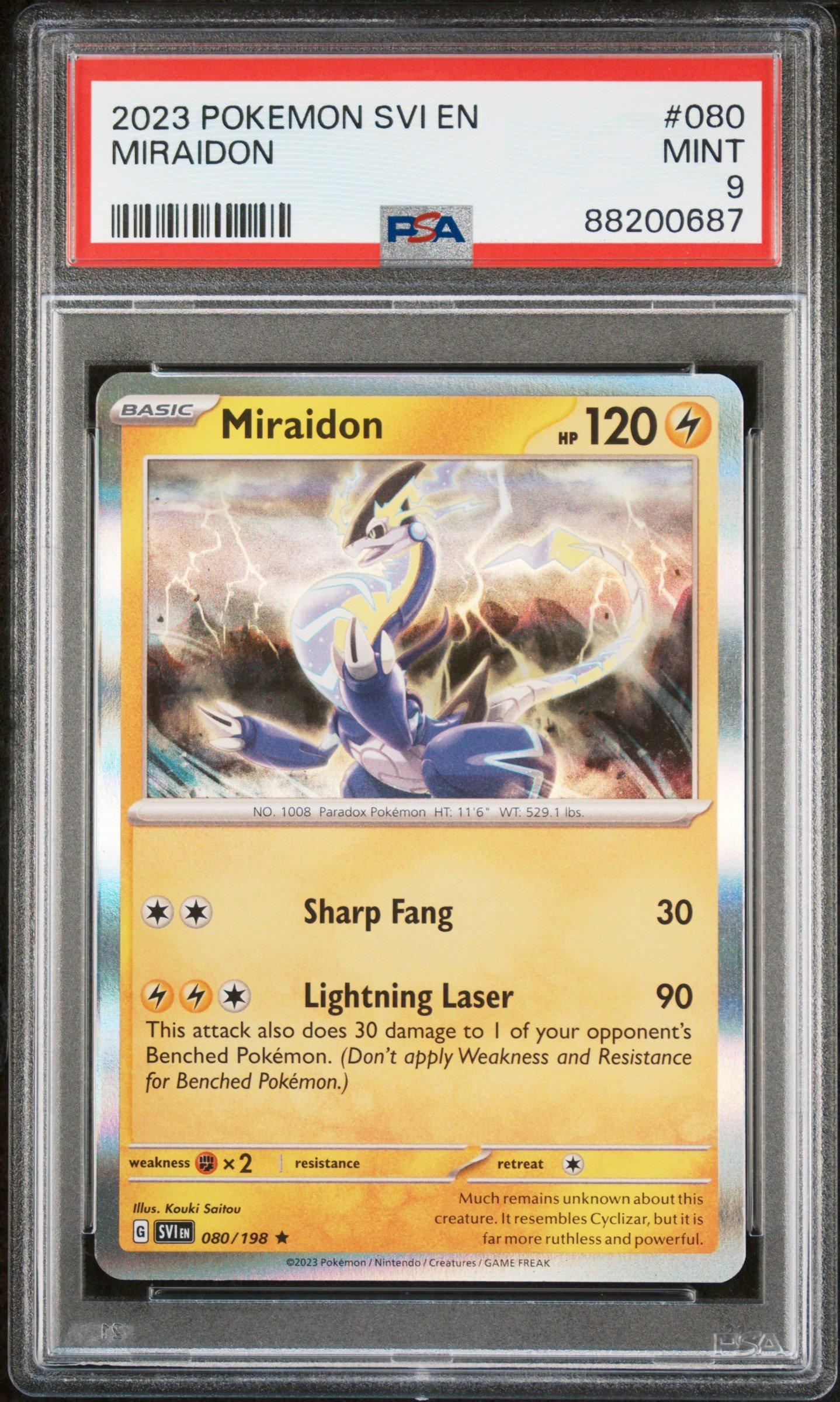 2023 Pokemon Svi En-scarlet & Violet 080 Miraidon PSA 9