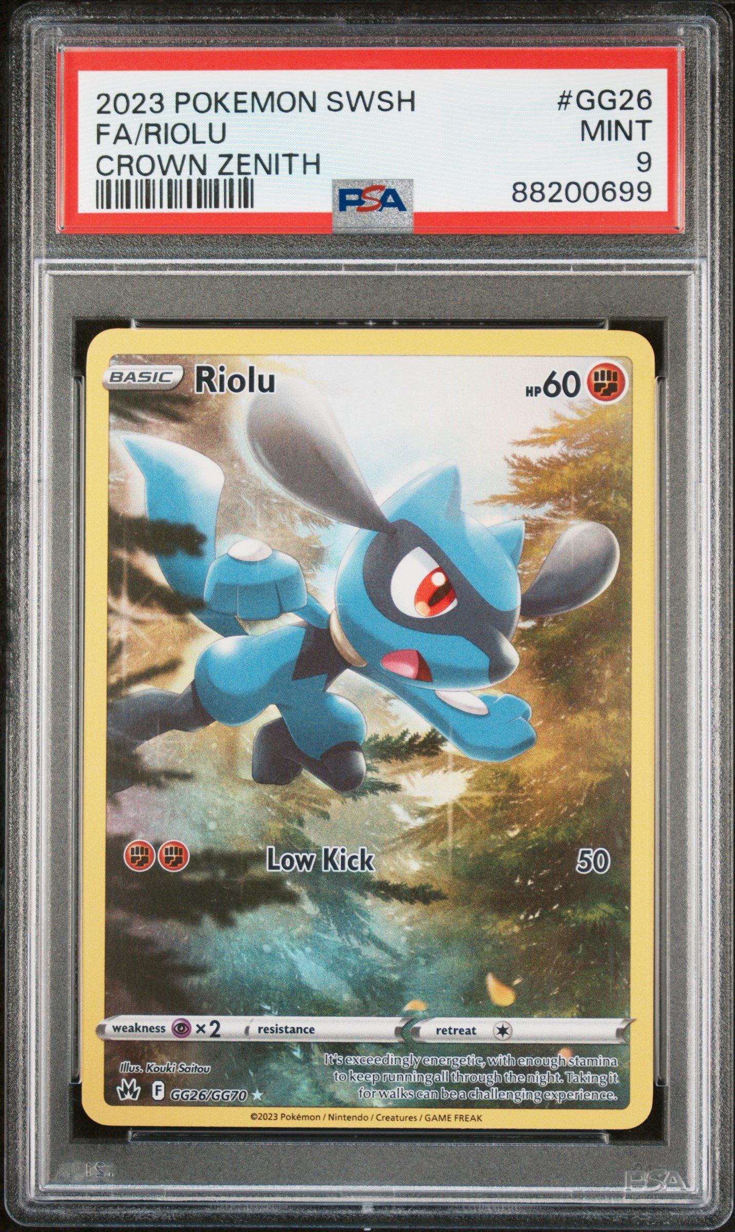 2023 Pokemon Sword And Shield Crown Zenith Gg26 Full Art/riolu PSA 9 ...