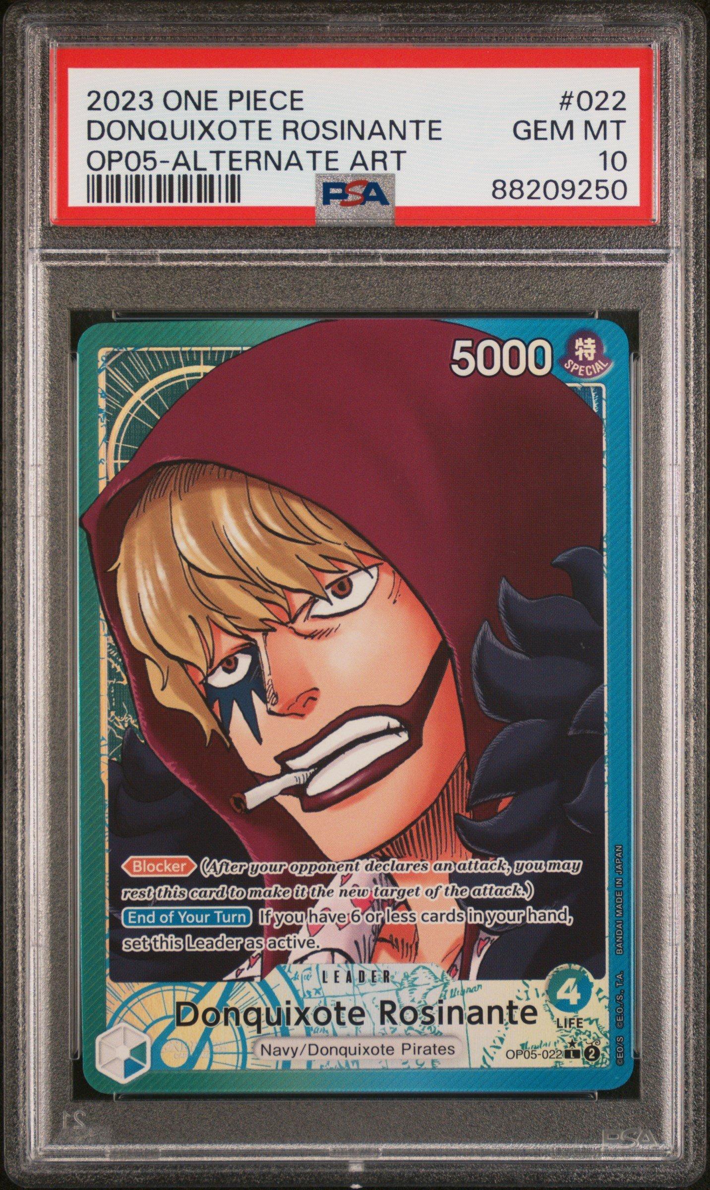 2023 One Piece Awakening Of The New Era 022 Donquixote Rosinante Alternate Art PSA 10