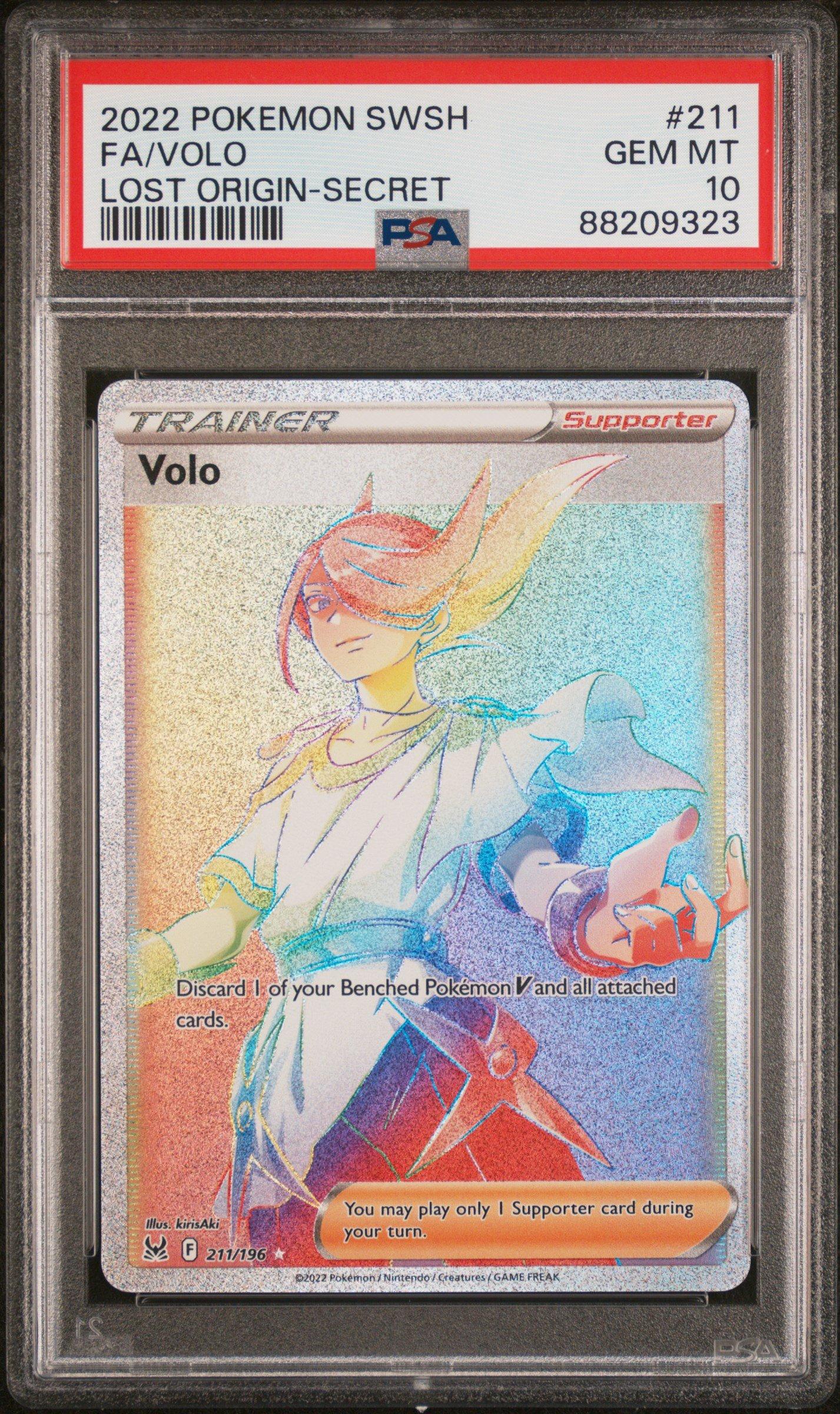 2022 Pokemon Sword & Shield Lost Origin 211 Full Art/volo Secret PSA 10