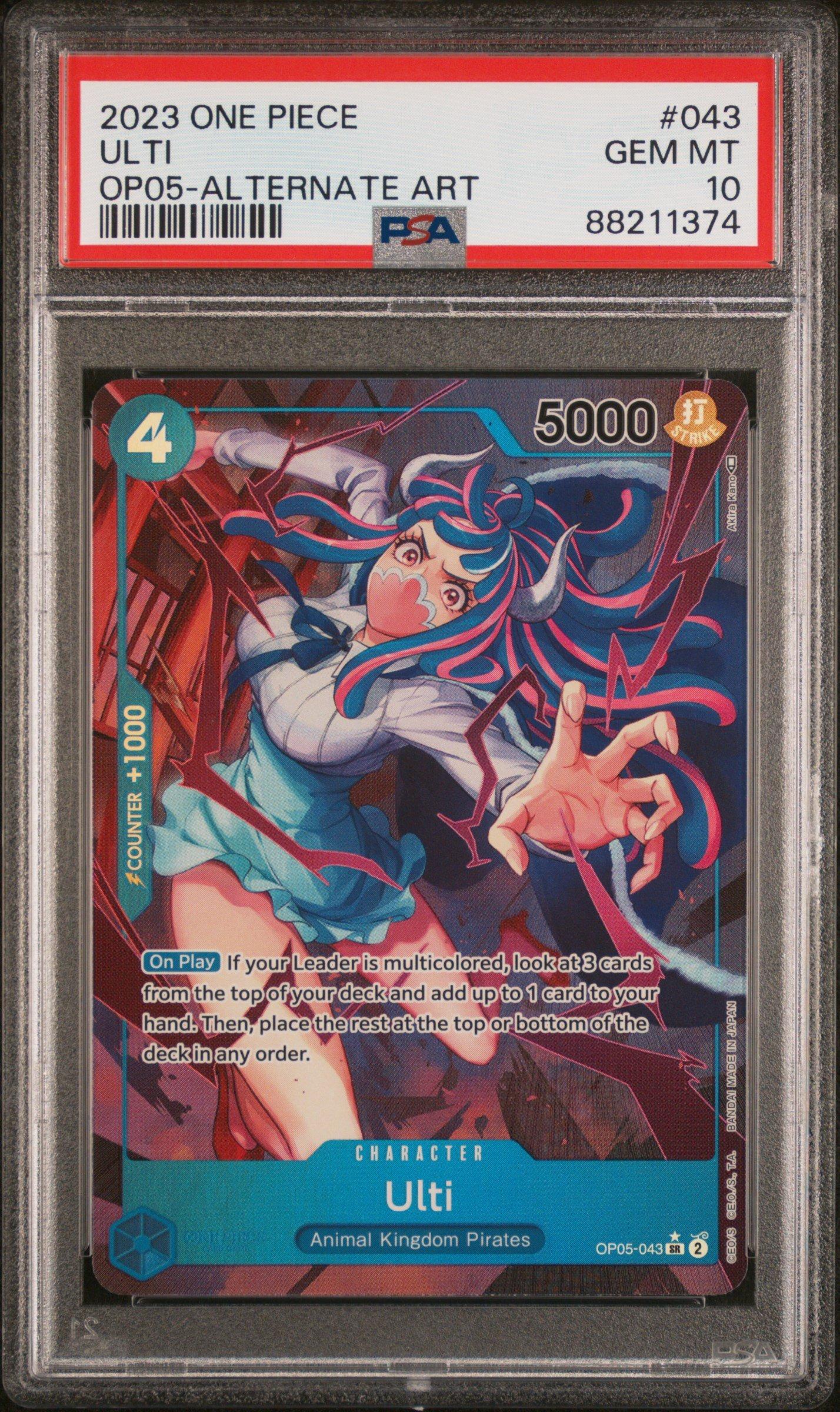 2023 One Piece Awakening Of The New Era 043 Ulti Alternate Art PSA 10