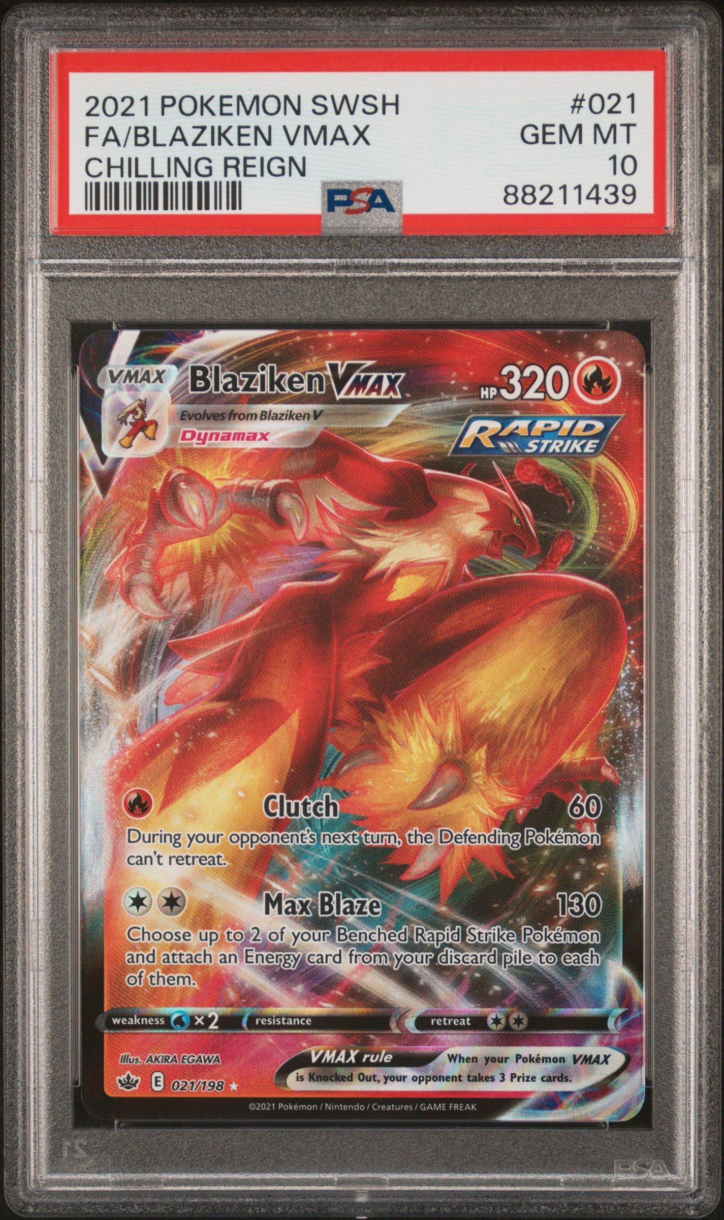 2021 Pokemon Sword & Shield Chilling Reign 021 Full Art/blaziken