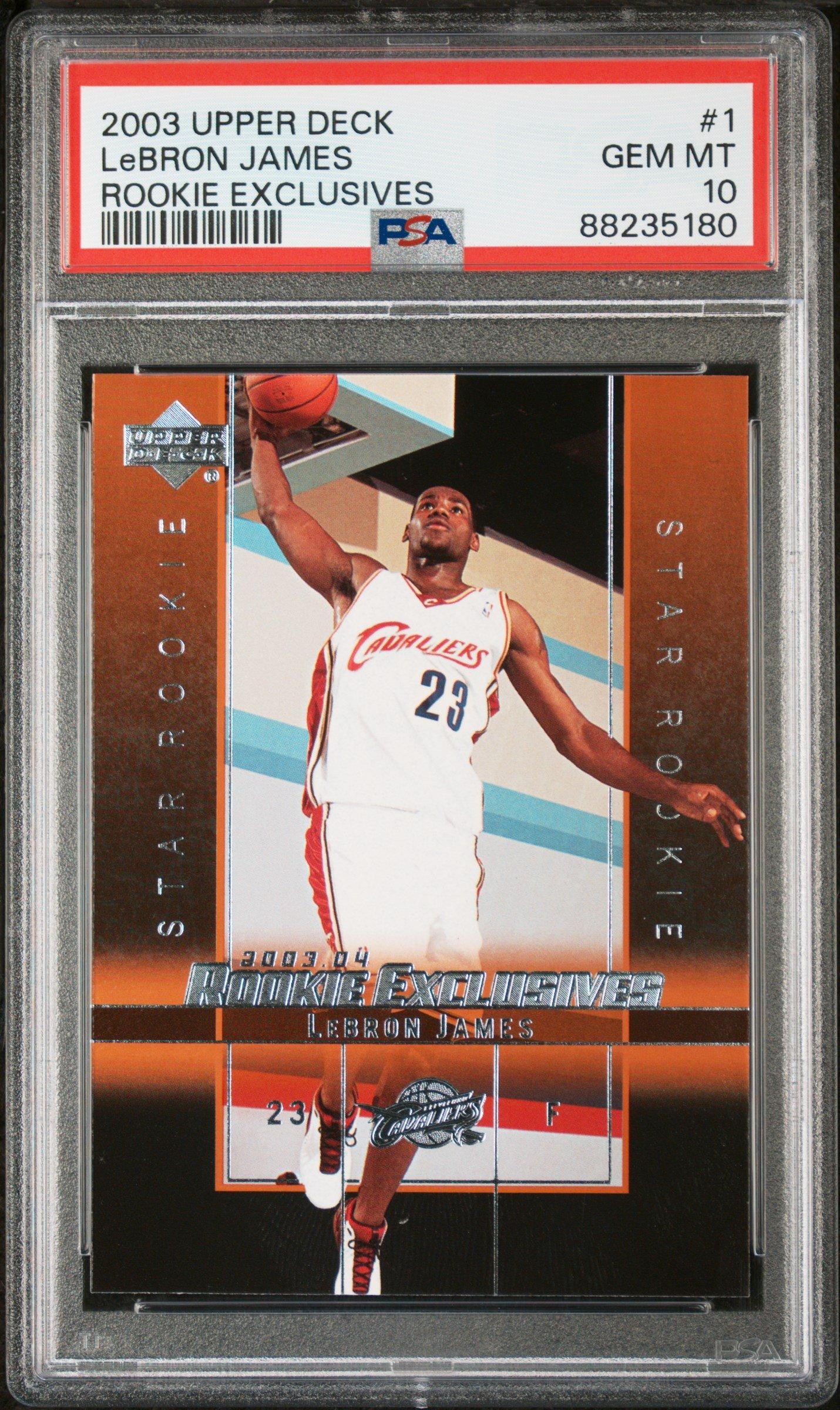 2003 Upper Deck Rookie Exclusives 1 Lebron James PSA 10 Graded