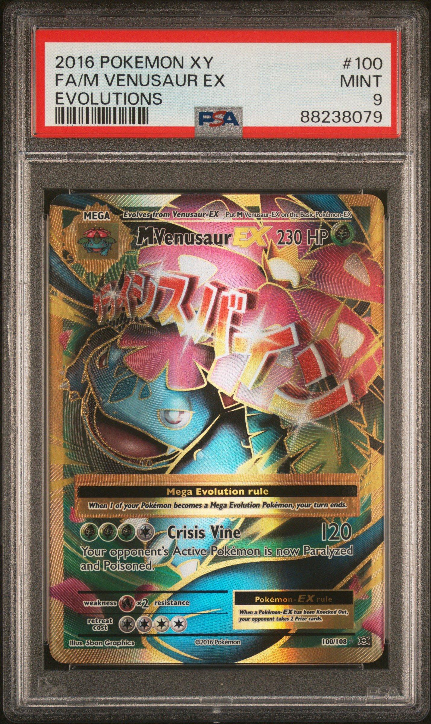 2016 Pokemon Xy Evolutions 100 Full Art/m Venusaur Ex PSA 9 Graded