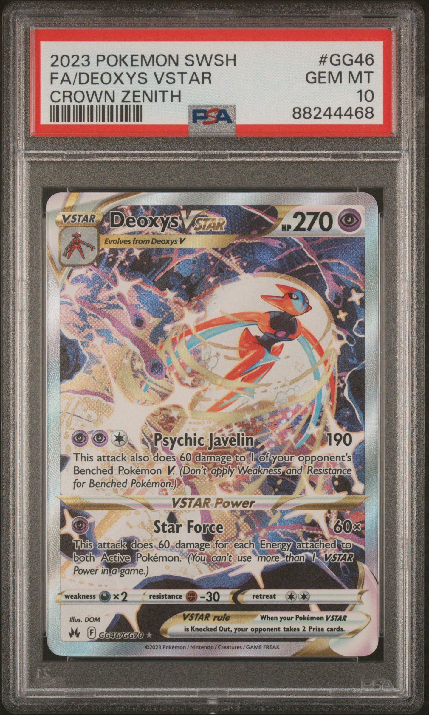 2023 Pokemon Sword And Shield Crown Zenith Gg46 Full Art/deoxys