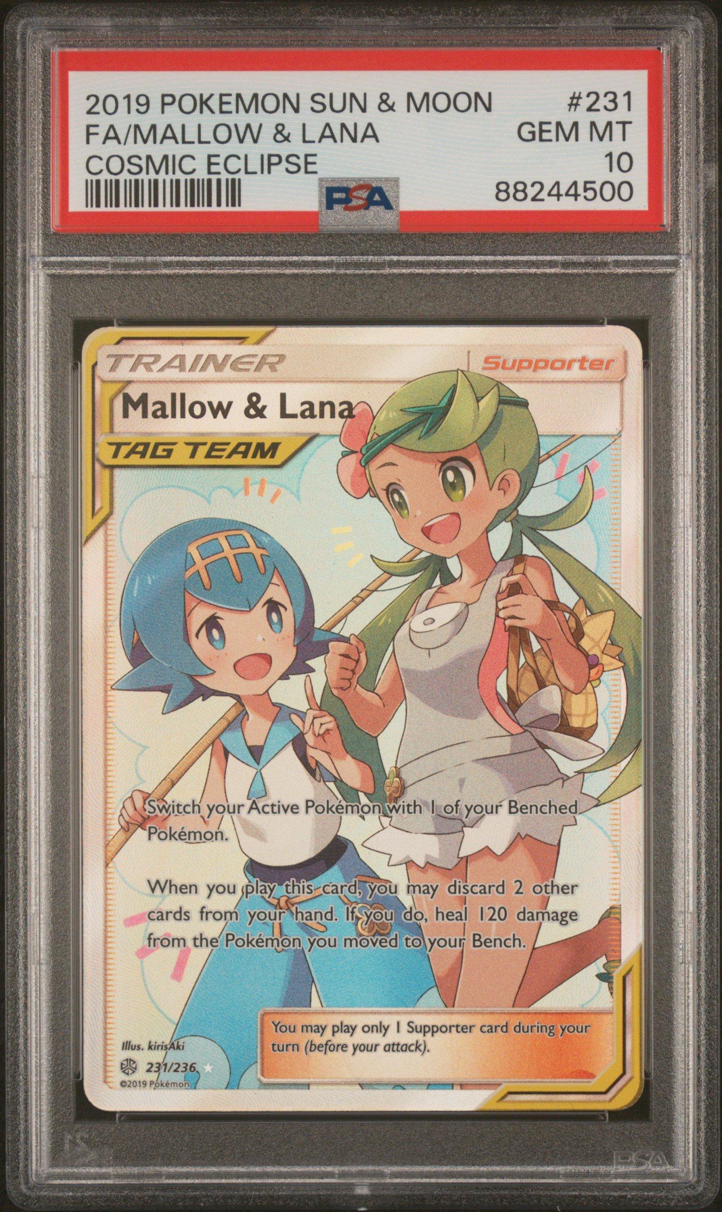 2019 Pokemon Sun & Moon Cosmic Eclipse 231 Full Art/mallow & Lana