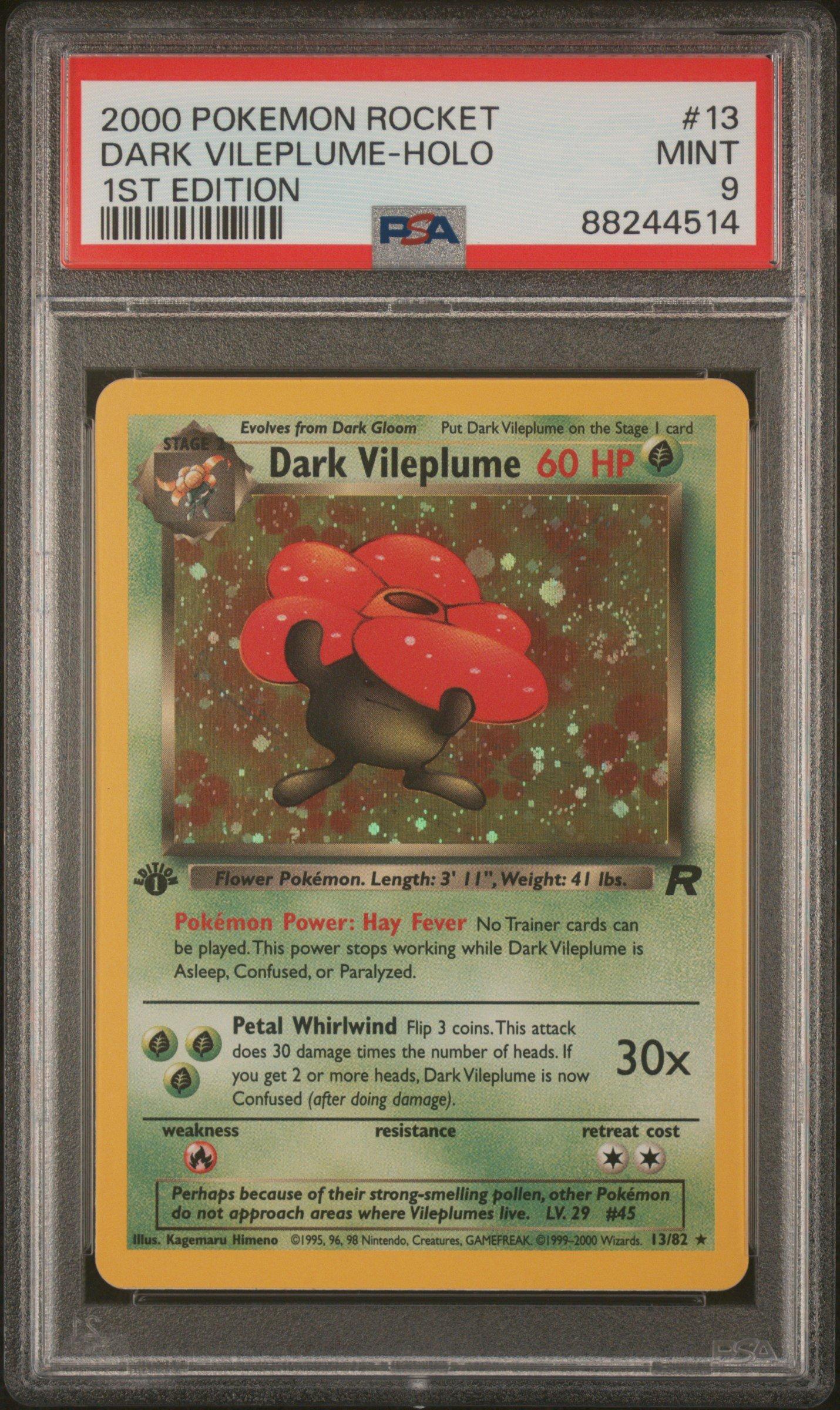 2000 Pokemon Rocket 13 Dark Vileplume PSA 9