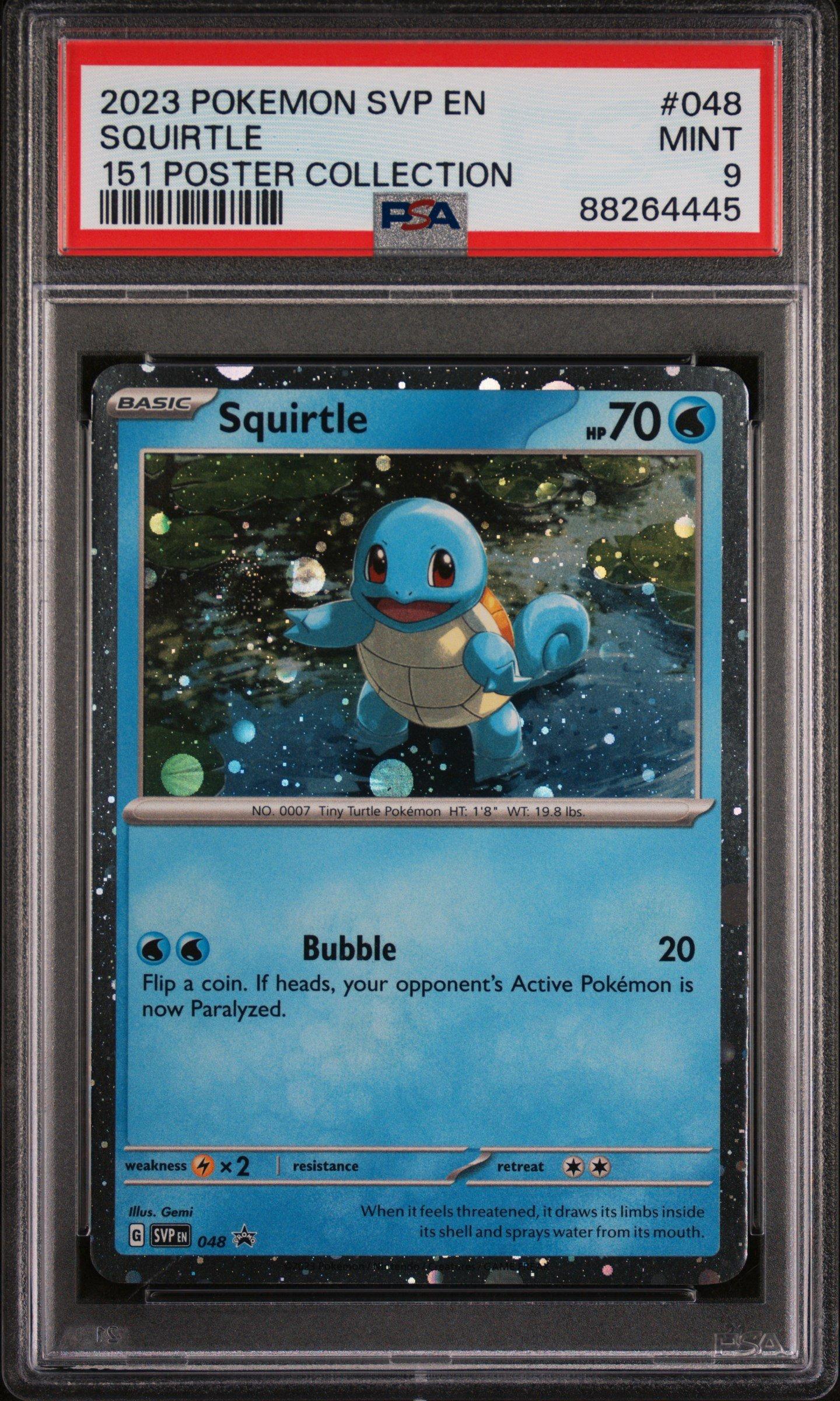 GameStop 2023 Pokemon Svp En-sv Black Star Promo 048 Squirtle PSA 