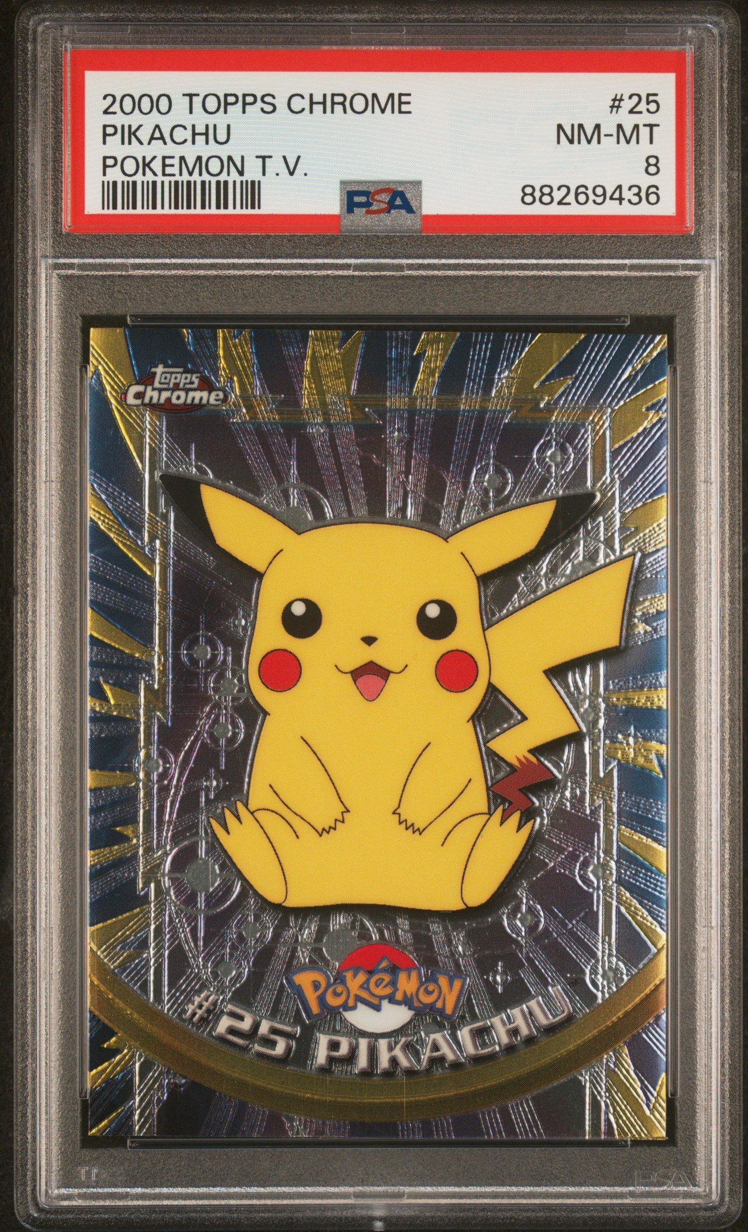 2000 Topps Chrome Pokemon T.v. 25 Pikachu PSA 8 Graded Card | GameStop