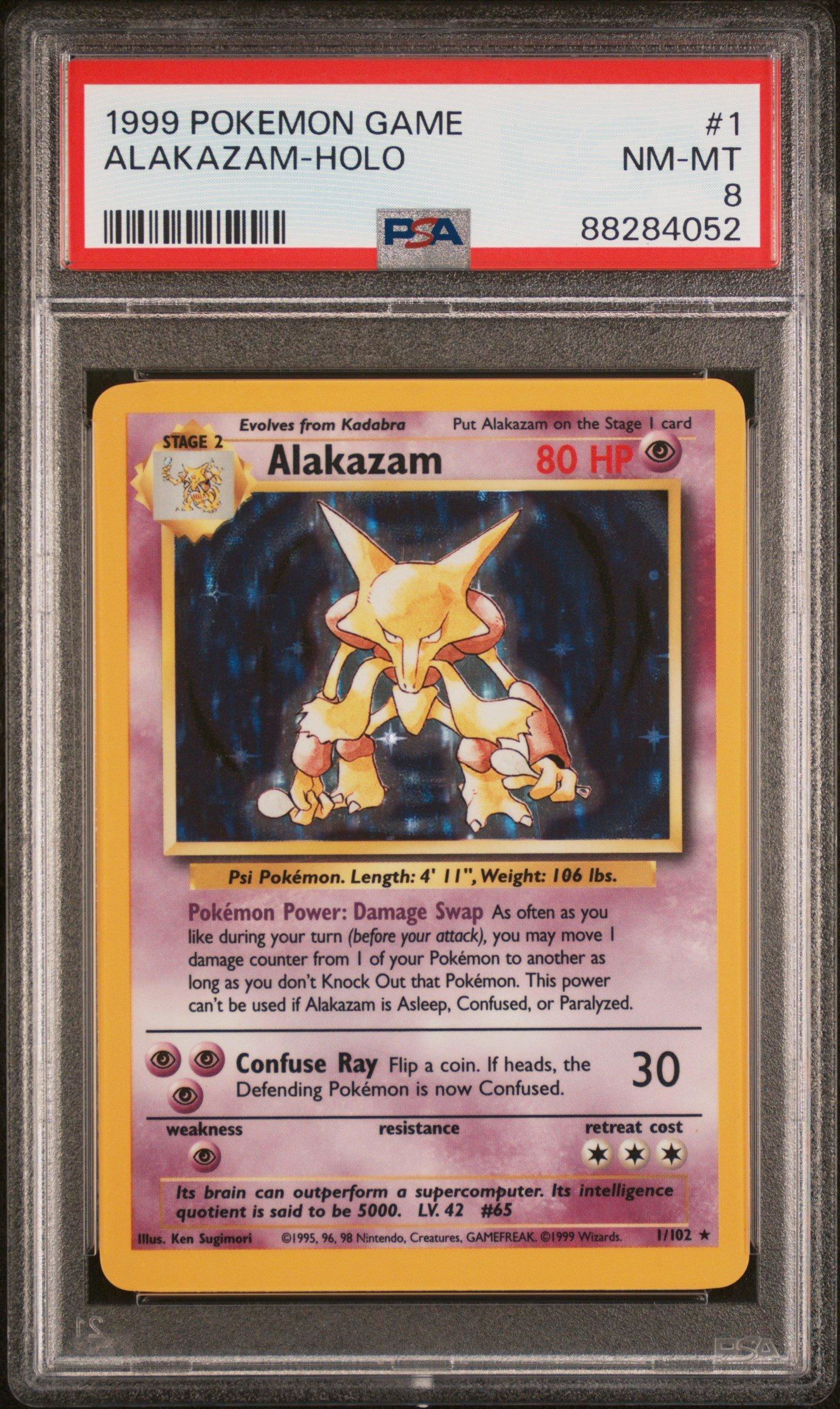 1999 Pokemon Game 1 Alakazam-holo PSA 8 Graded Card | GameStop