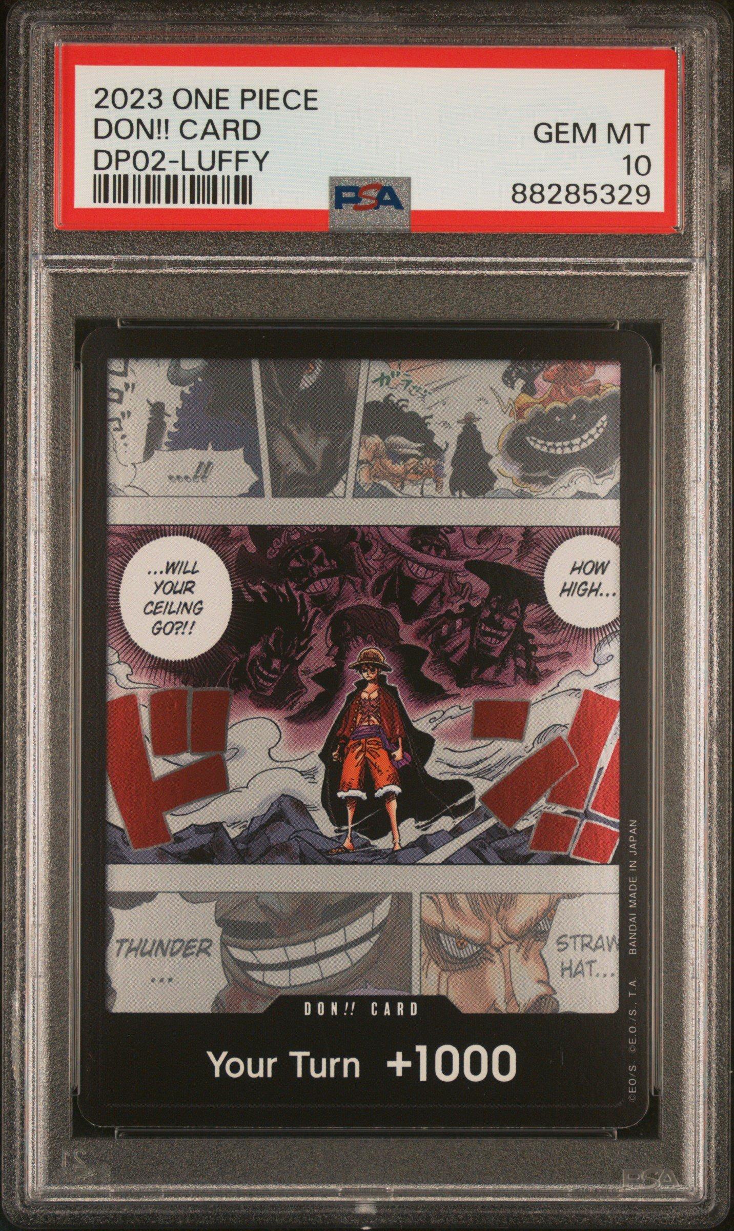 2023 One Piece Double Pack Volume 2 Don!! Card Luffy PSA 10 Graded