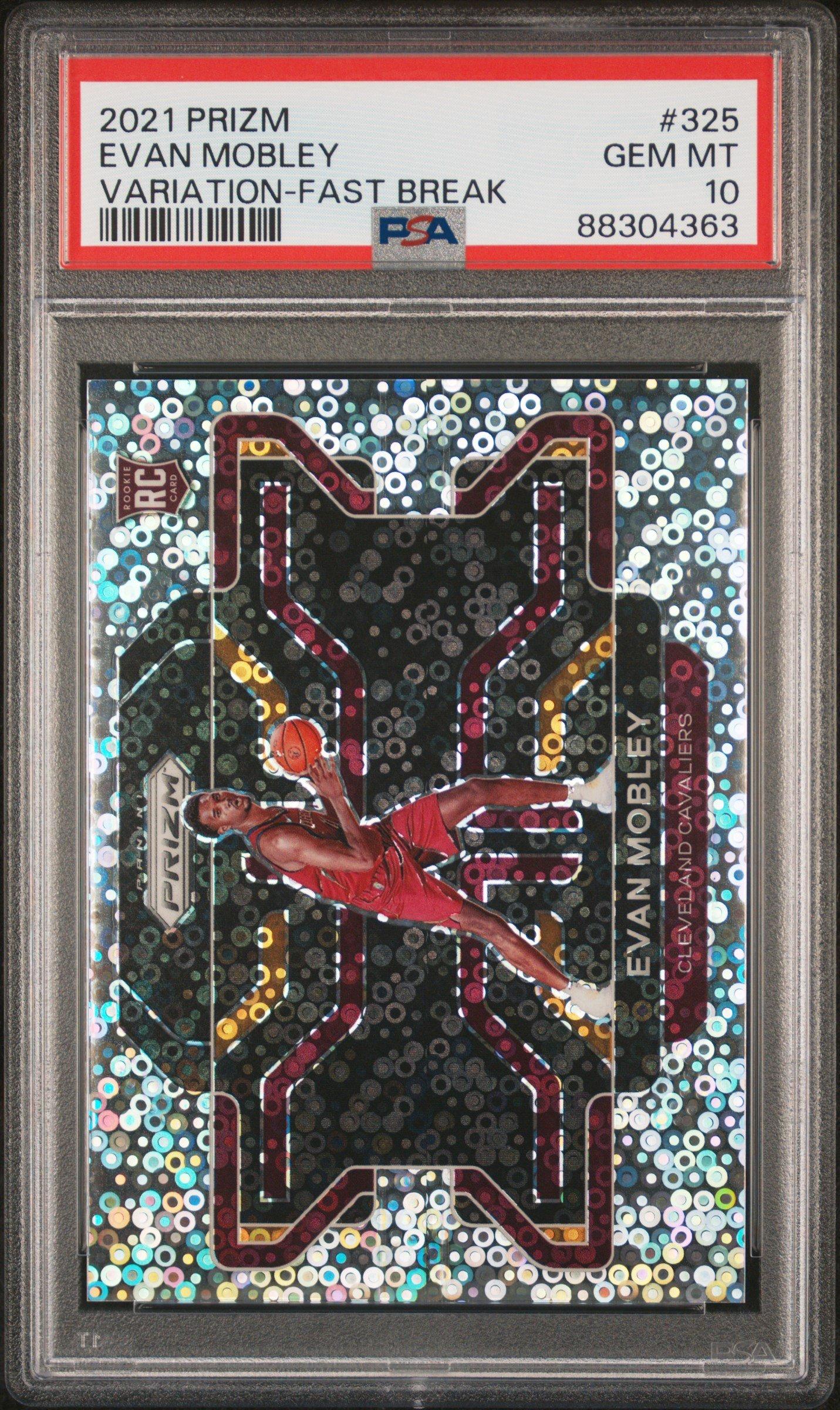 2021 Panini Prizm 325 Evan Mobley Variation-fast Break PSA 10