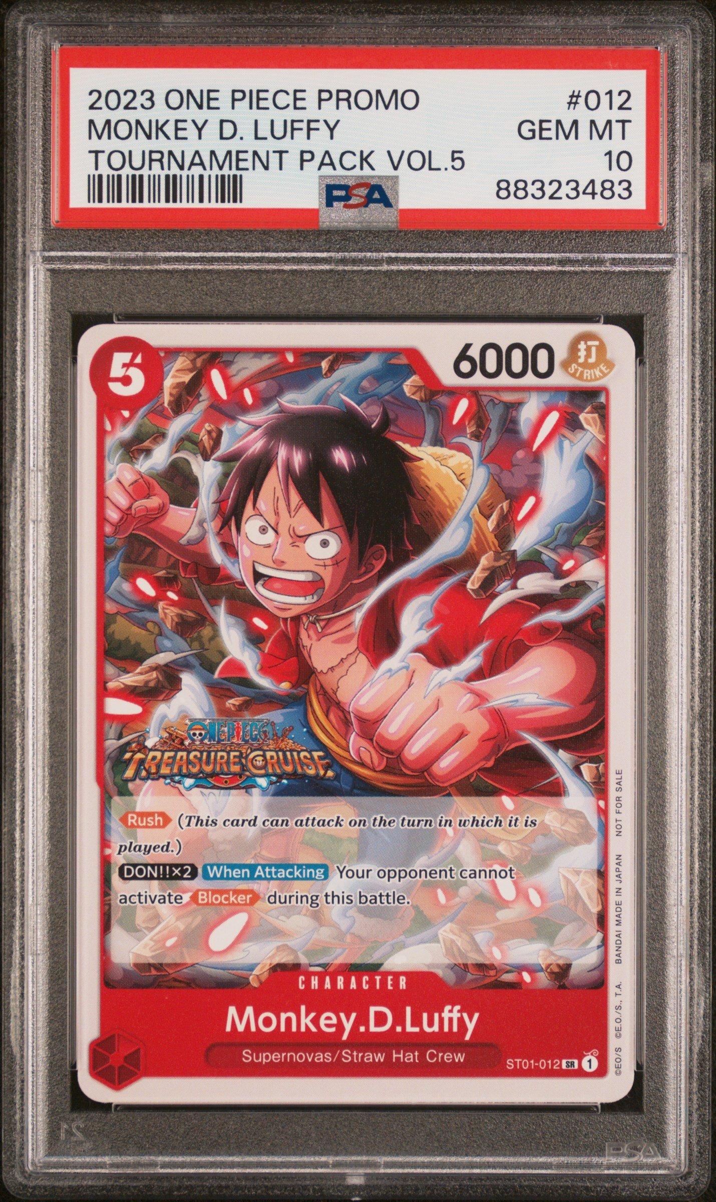 2023 ワンピース MONKEY D. LUFFY #012 GEM MT 2023 One Piece Promos 012 Monkey D. Luffy Tournament Pack Vol.5
