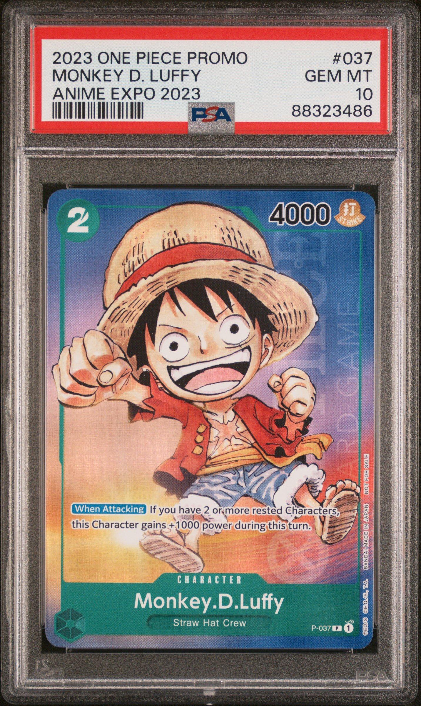 2023 One Piece Promos 037 Monkey D. Luffy Campaign Exclusive PSA
