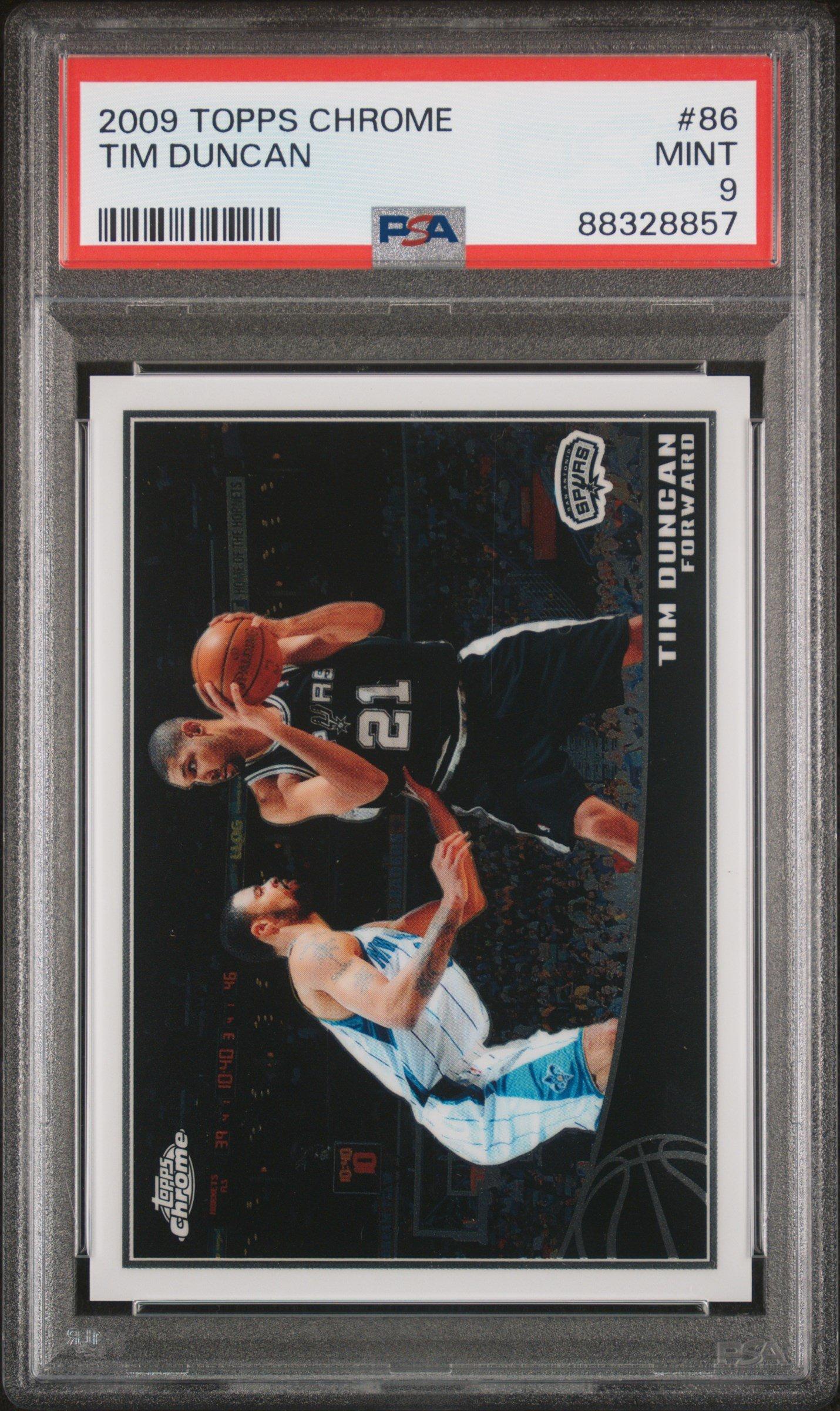 2009 Topps Chrome 86 Tim Duncan PSA 9