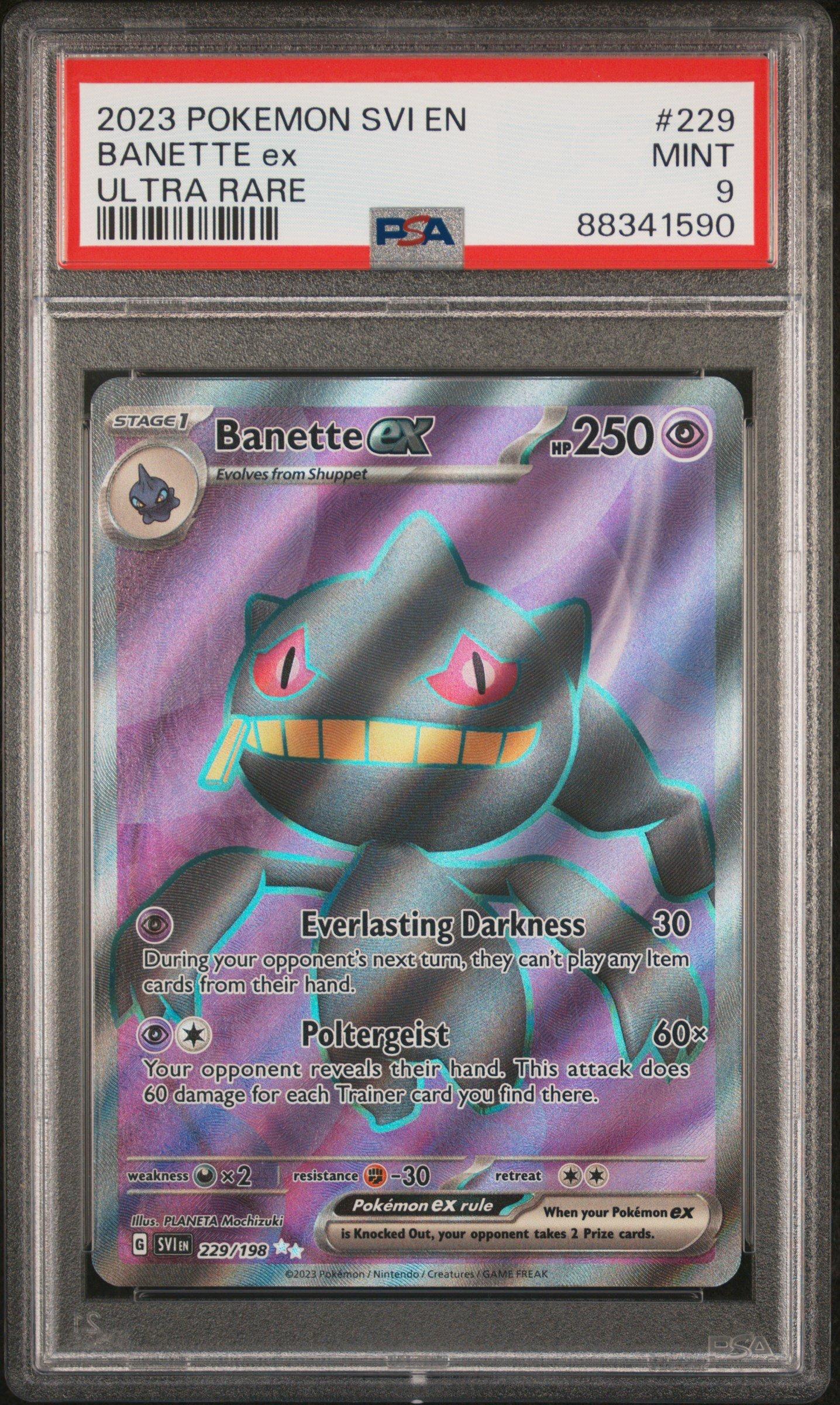 2023 Pokemon Svi En-scarlet & Violet 229 Banette Ex PSA 9
