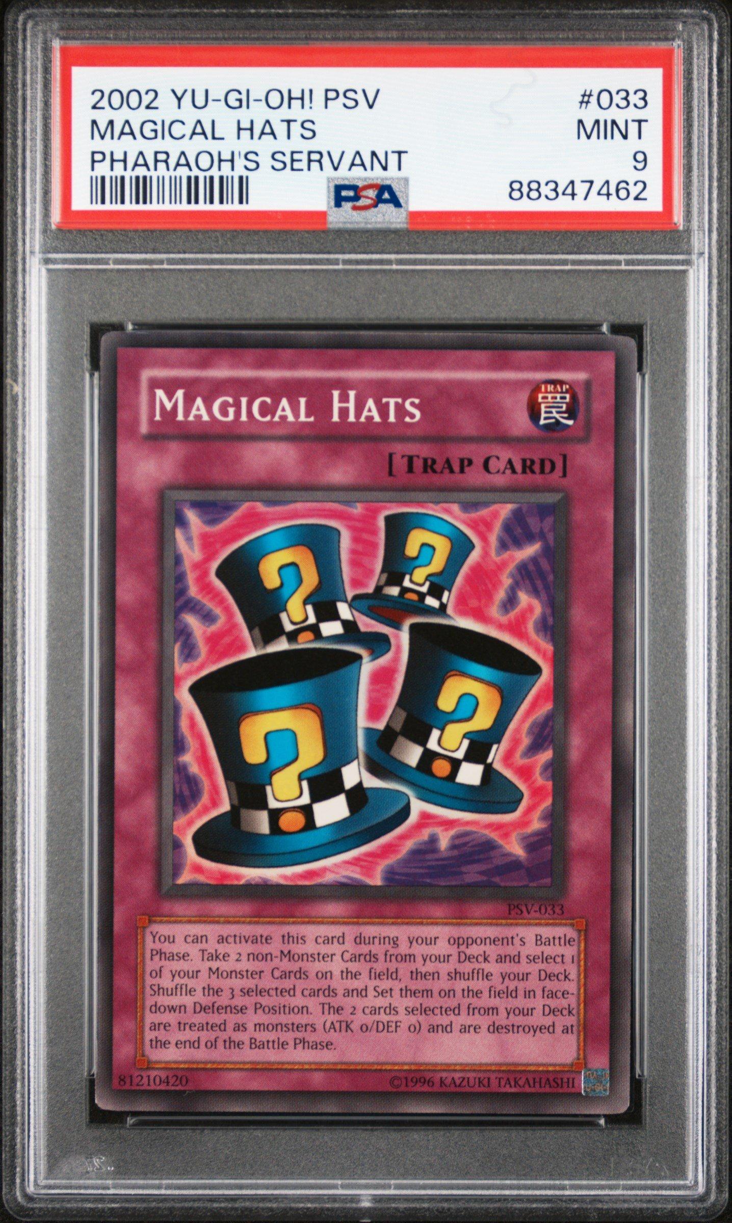 2002 Yu-gi-oh! Psv-pharaoh's Servant 033 Magical Hats PSA 9