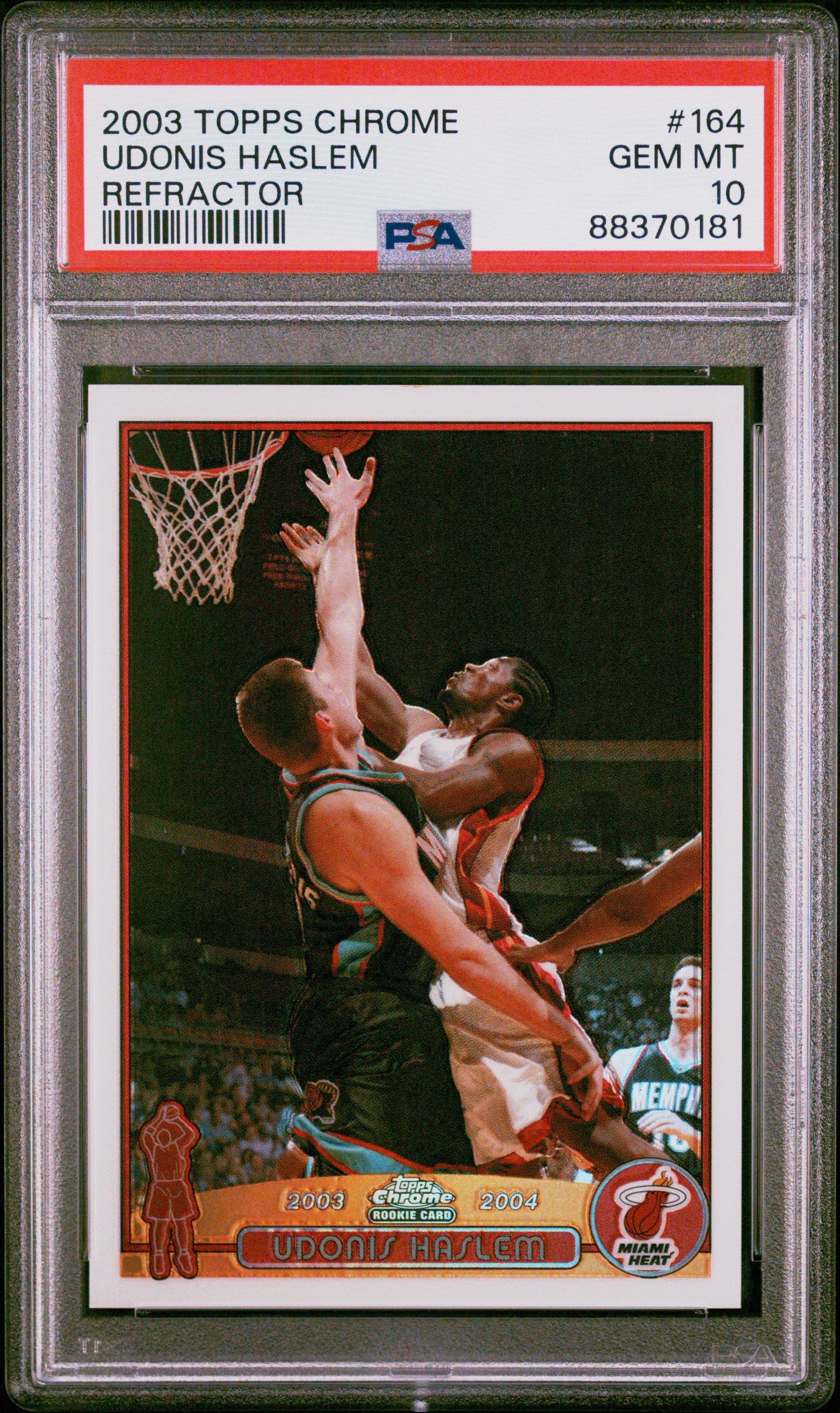 2003 Topps Chrome 164 Udonis Haslem Refractor PSA 10