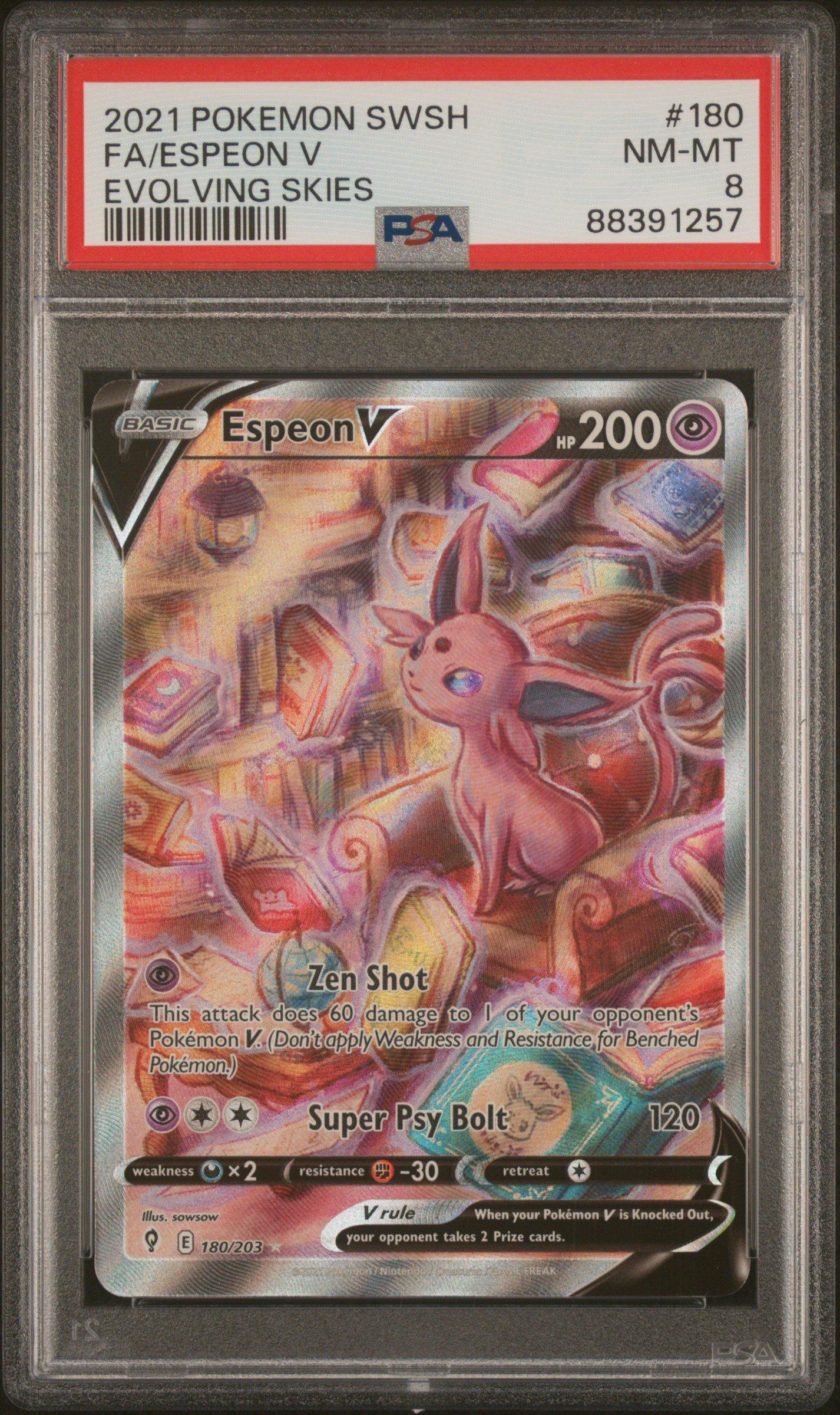 2021 Pokemon Sword & Shield Evolving Skies 180 Full Art/espeon V