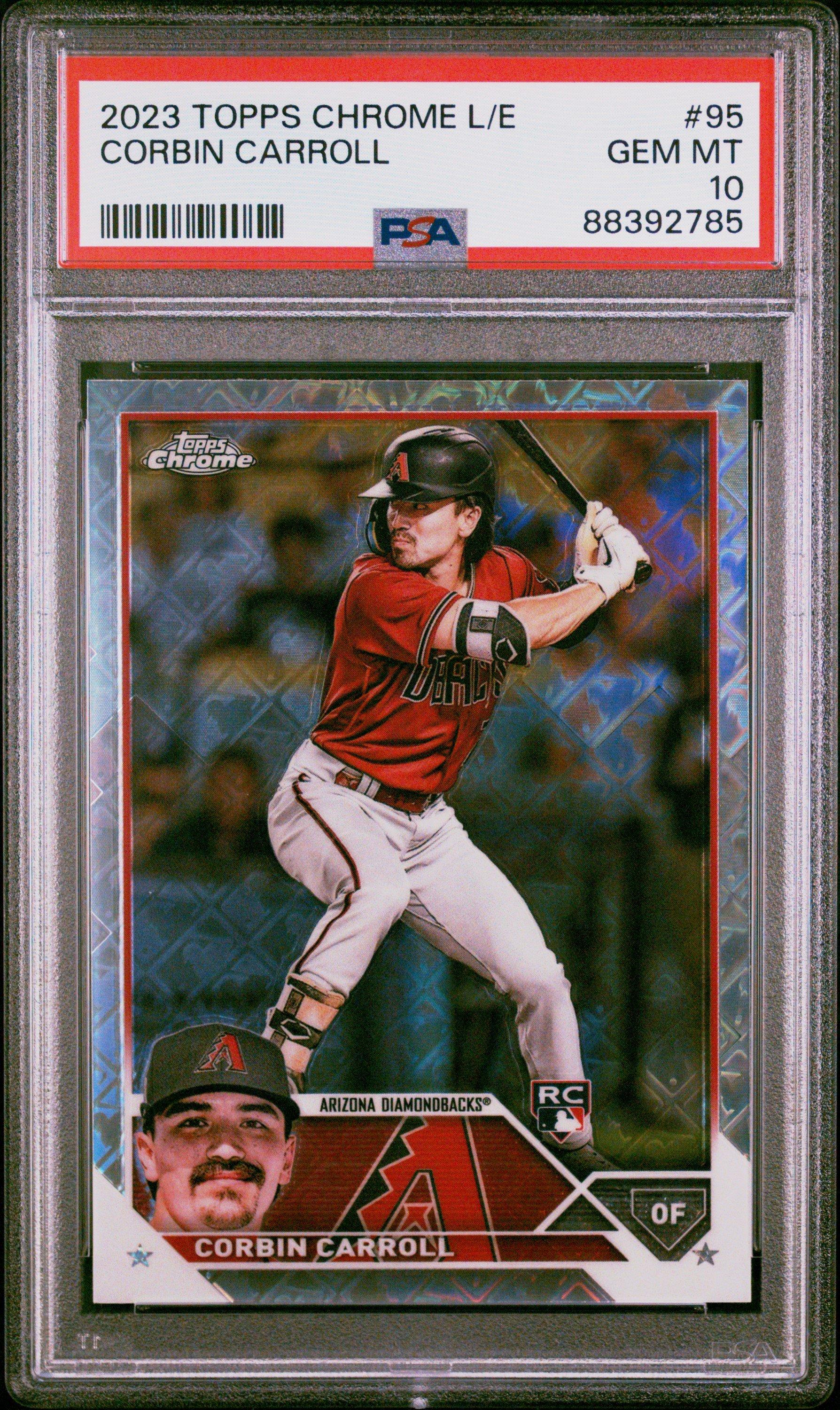 2023 Topps Chrome Logofractor Edition 95 Corbin Carroll PSA 10