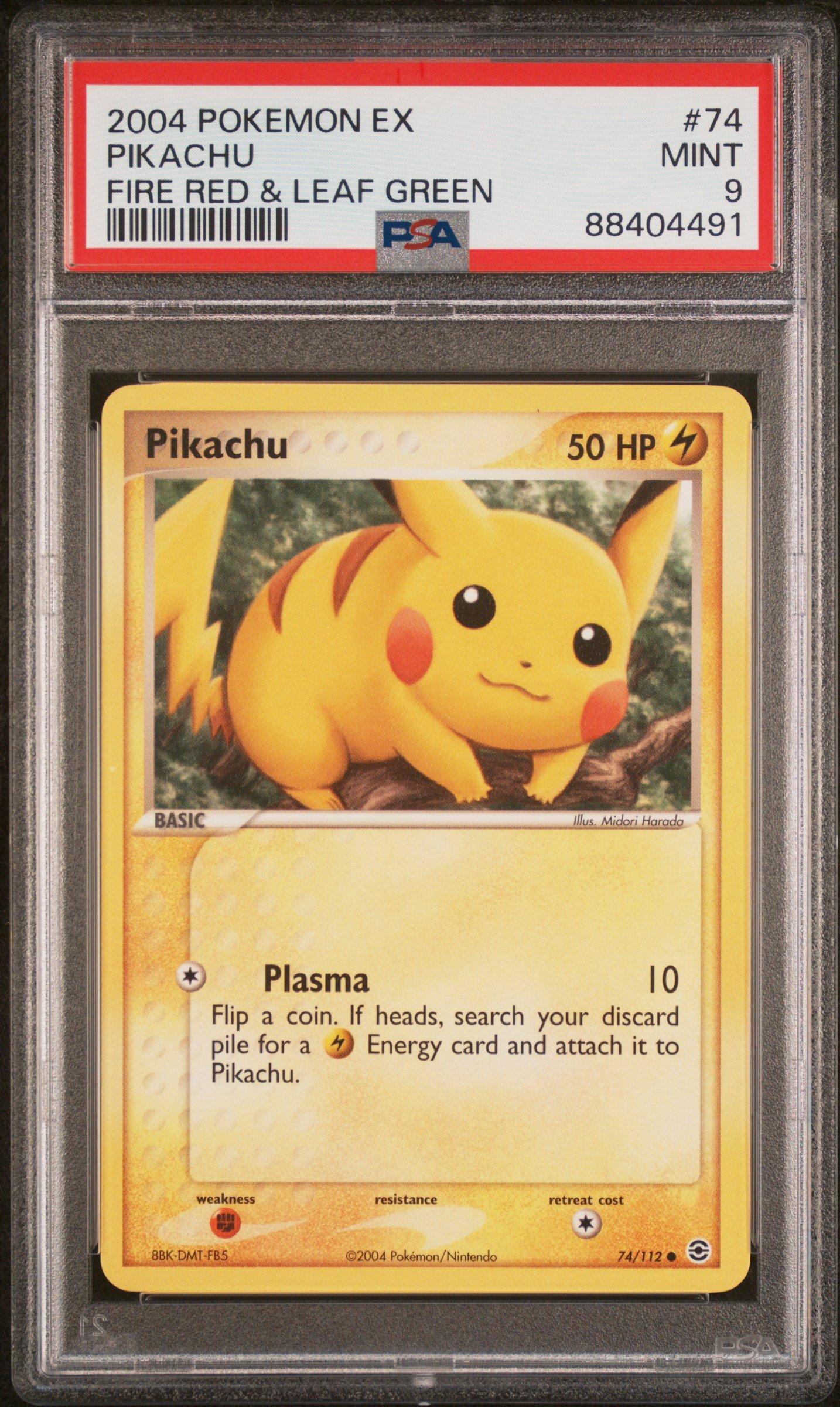 2004 Pokemon Ex Fire Red & Leaf Green 74 Pikachu PSA 9