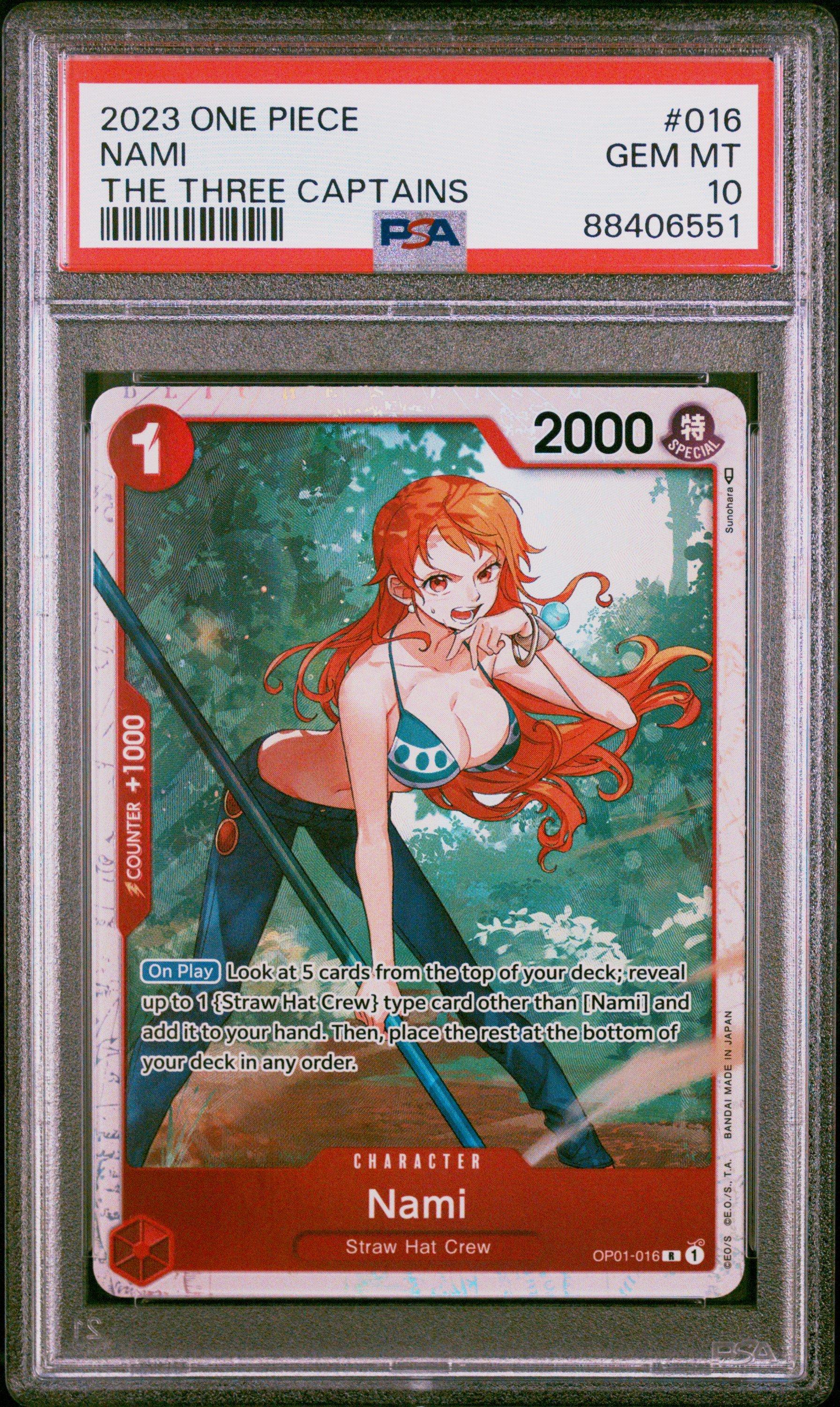 2023 One Piece Ultra Deck-the Three Captains 016 Nami PSA 10