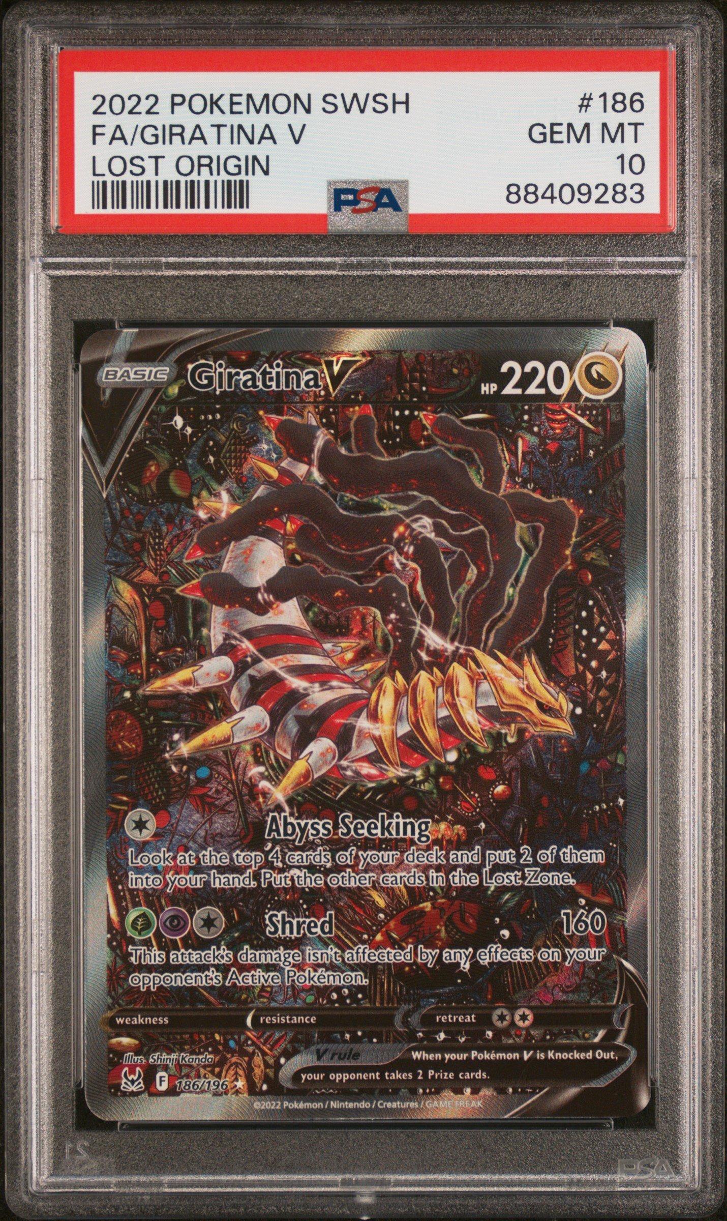 2022 Pokemon Sword & Shield Lost Origin 186 Full Art/giratina V