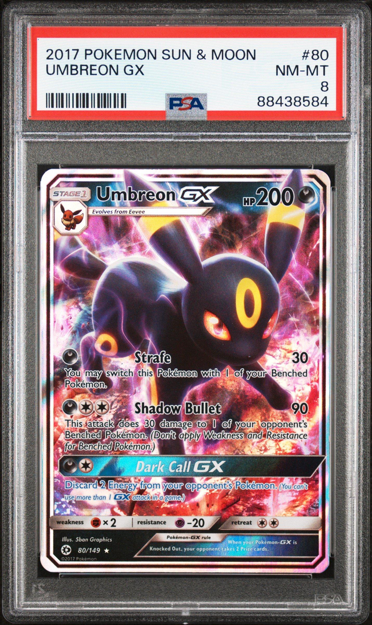 2017 Pokemon Sun & Moon 80 Umbreon Gx PSA 8 Graded Card | GameStop