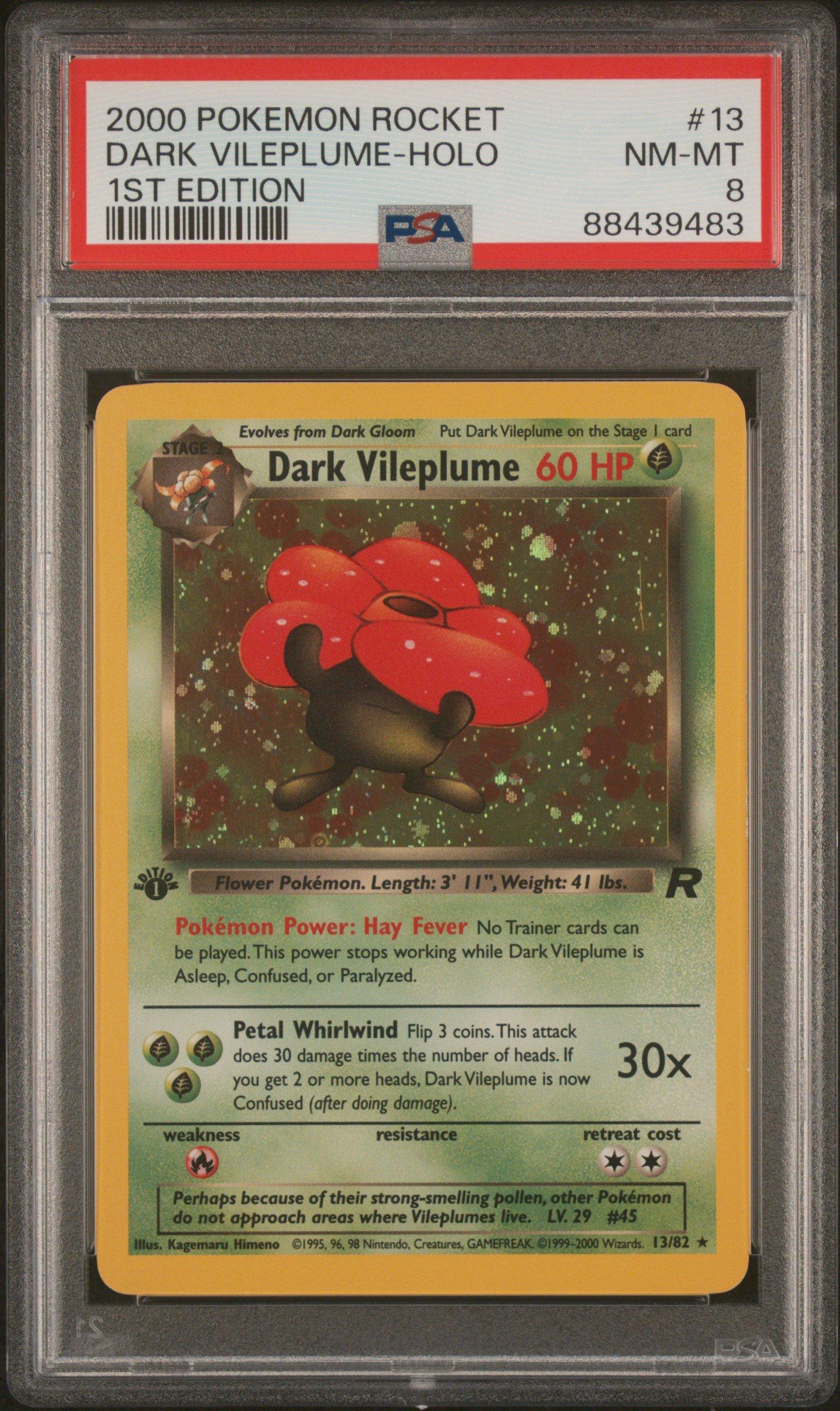 dark vileplume pokemon card Dark Vileplume Pokemon Team Rocket 1st Edition #30 PSA 9