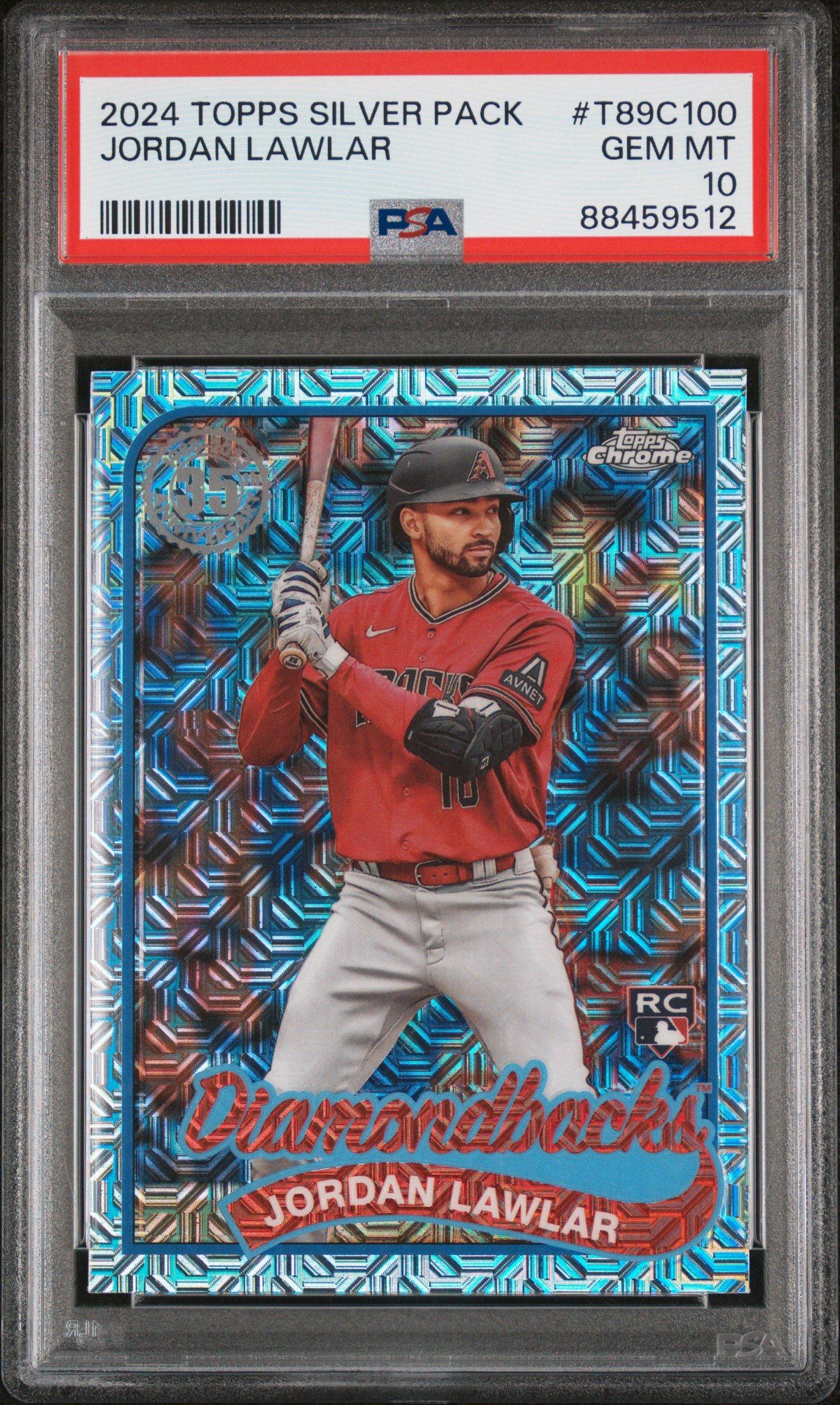 2024 Topps Silver Pack 1989 Chrome Promo T89c100 Jordan Lawlar PSA 10