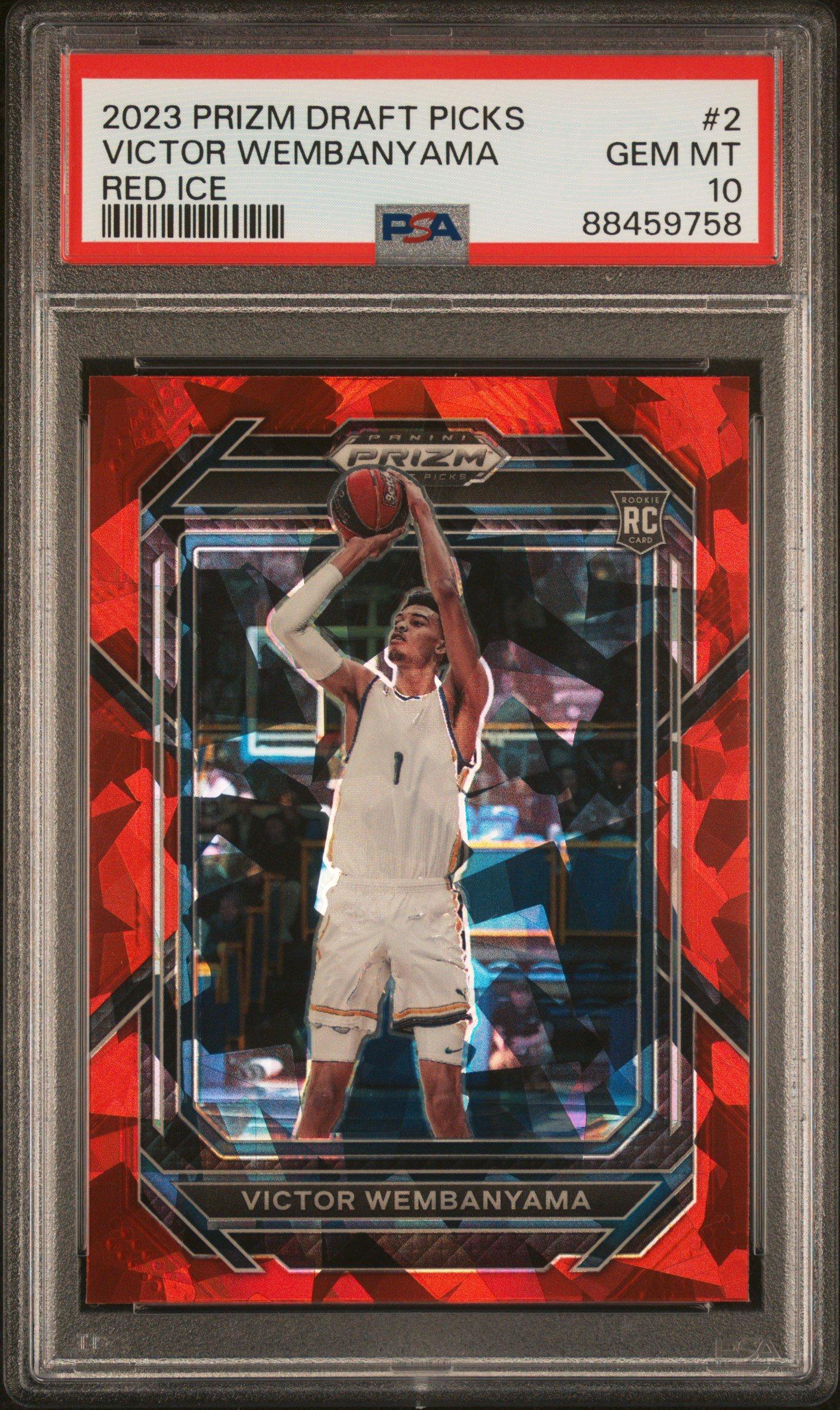 2023 Panini Prizm Draft Picks 2 Victor Wembanyama Red Ice PSA 10 