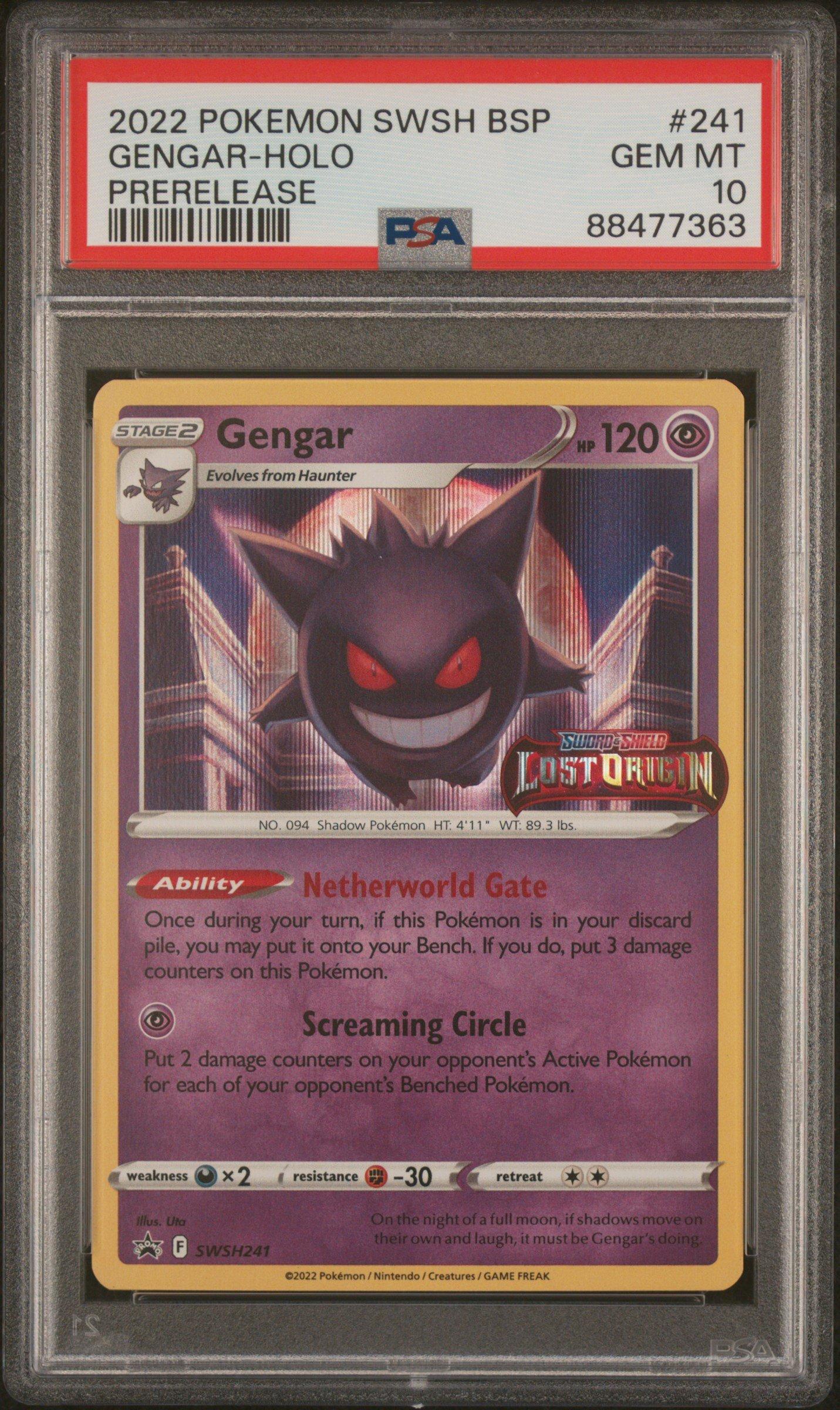 2022 Pokemon Swsh Black Star Promo 241 Gengar-holo
