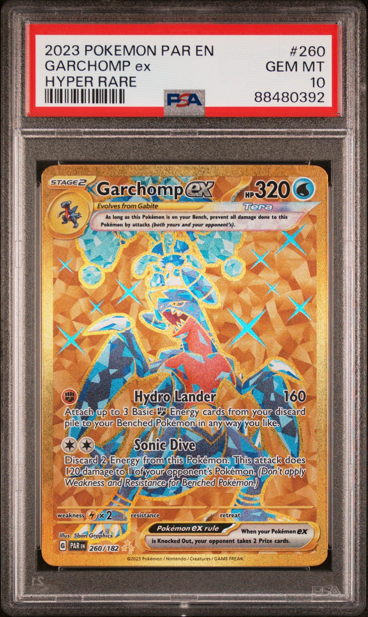 2023 Pokemon Par En-paradox Rift 260 Garchomp Ex Hyper Rare PSA 10