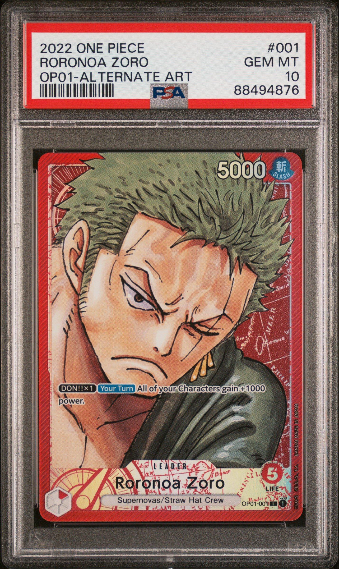 2022 One Piece Op01-romance Dawn 001 Roronoa Zoro Alternate Art
