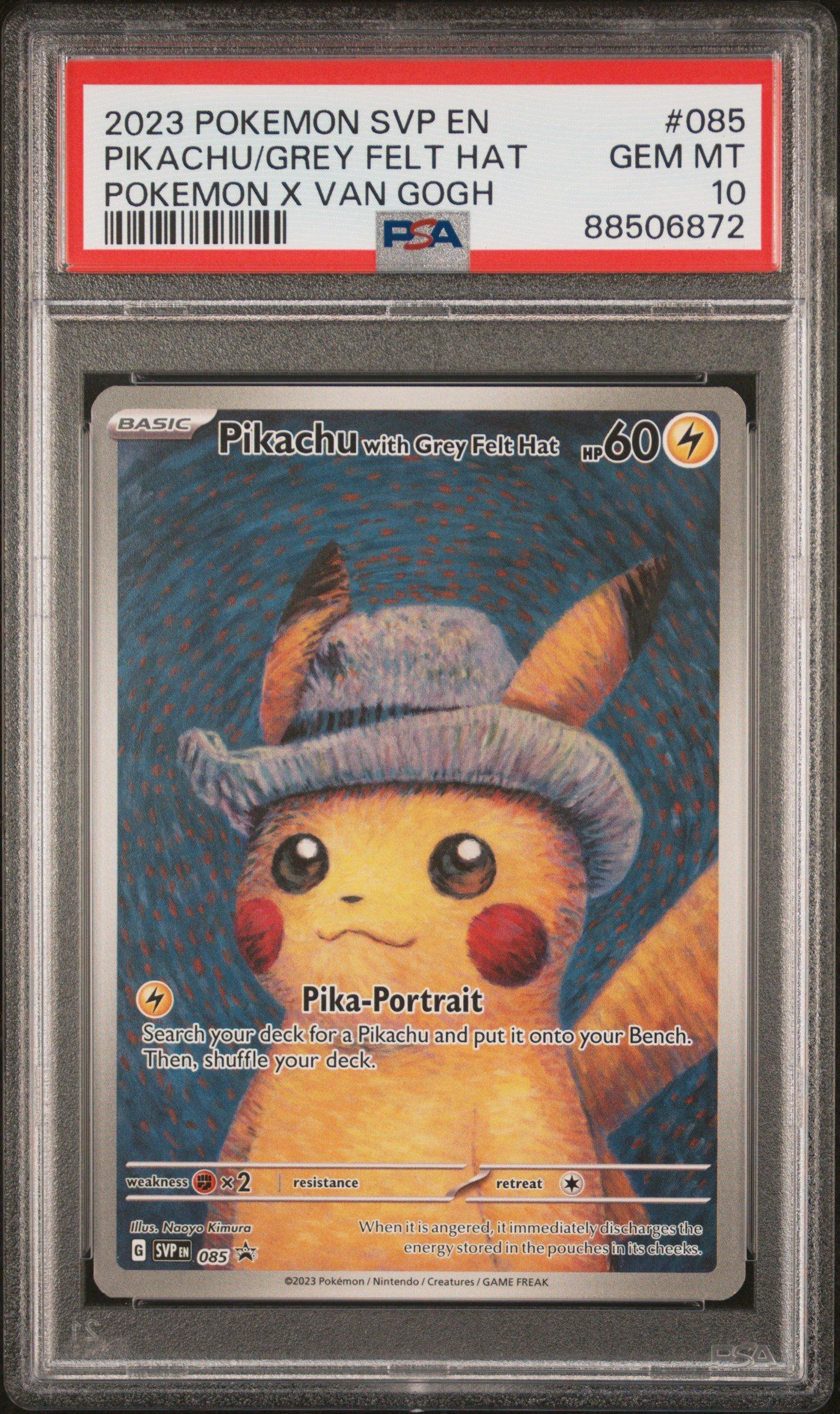 PSA 10 Van Gogh Pikachu with Grey Felt Hat SVP EN 085 Promo