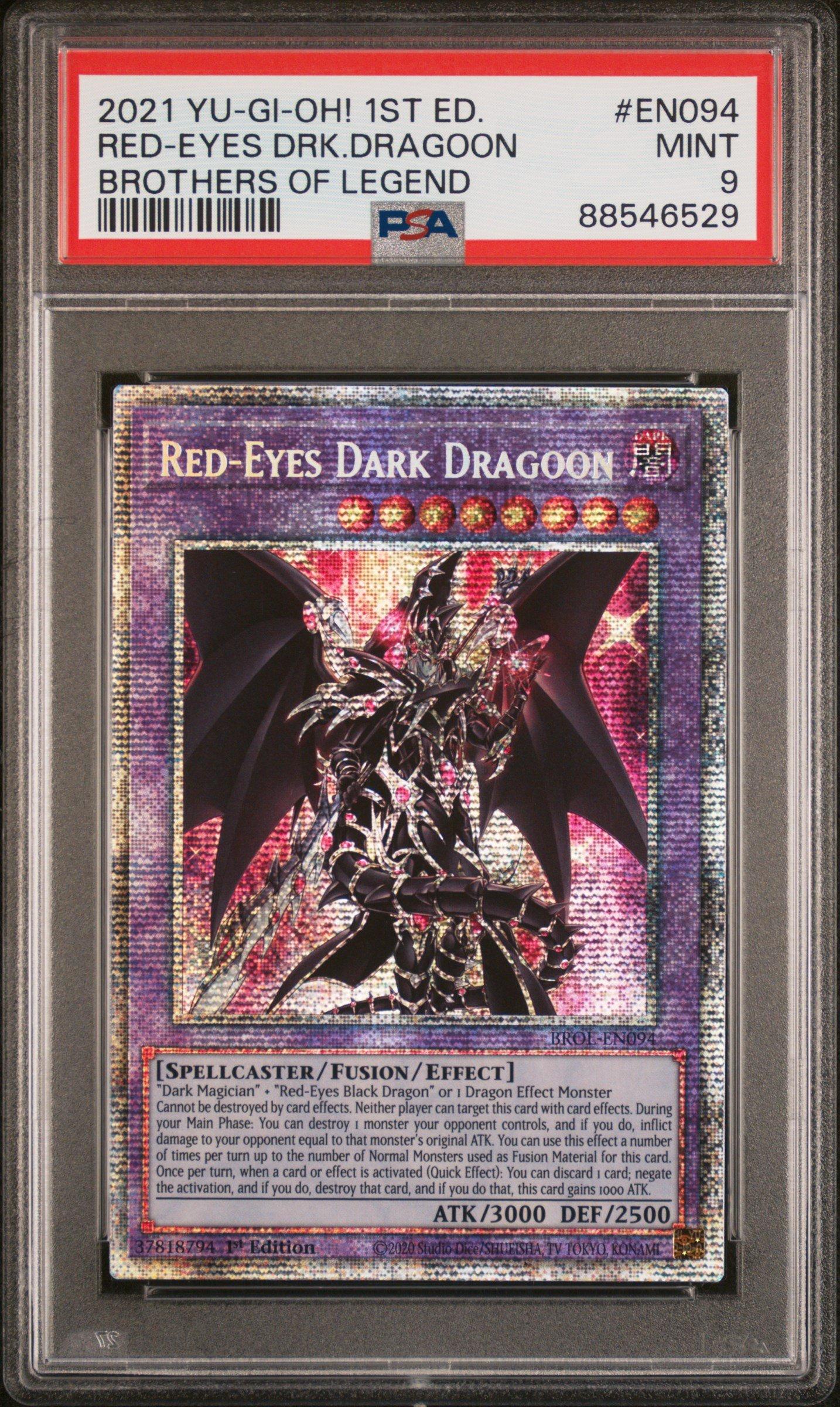 2021 Yu-gi-oh! Brol-brothers Of Legend En094 Red-eyes Dark Dragoon 1st Edition PSA 9