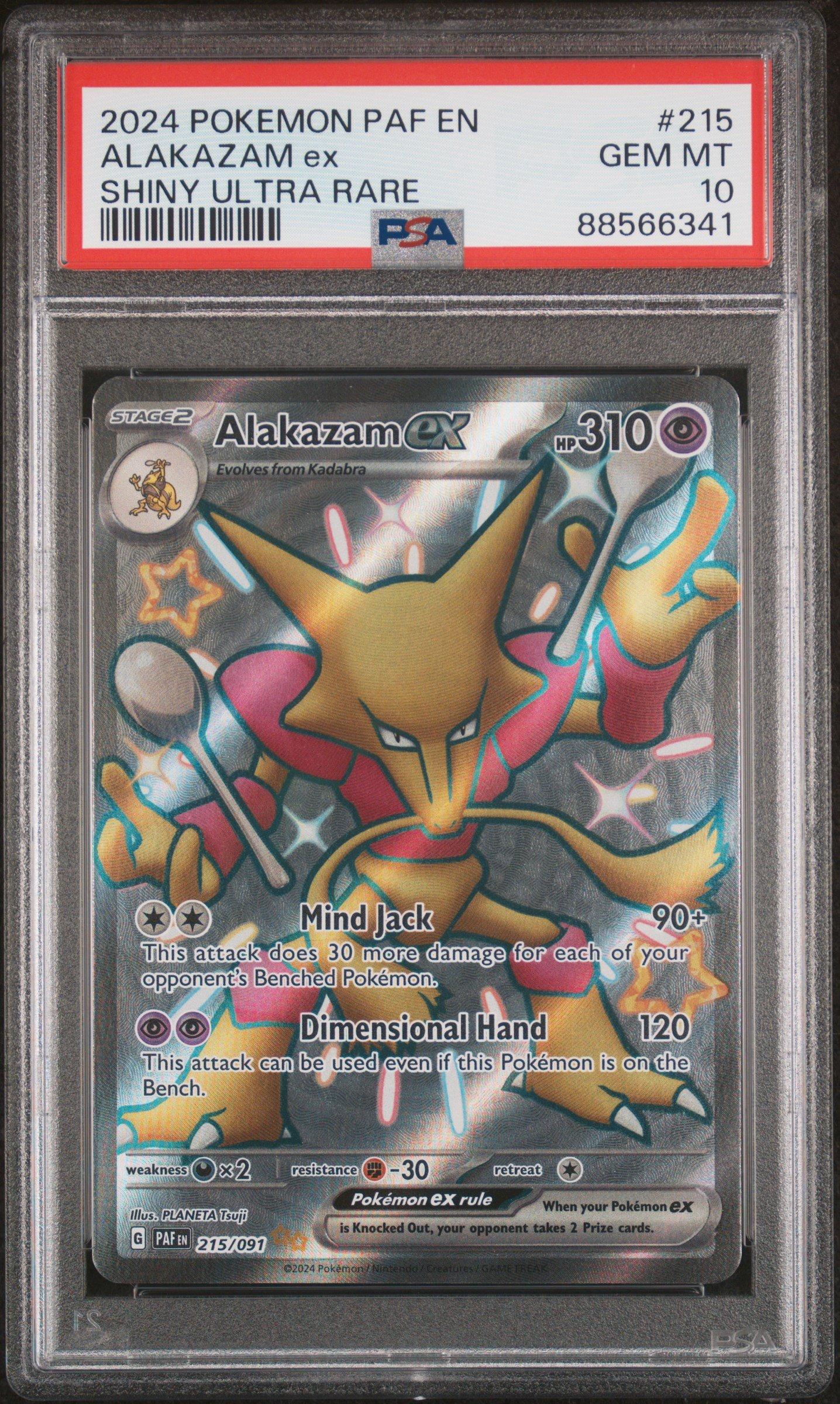 2024 Pokemon Paf En-paldean Fates 215 Alakazam Ex Shiny Ultra Rare